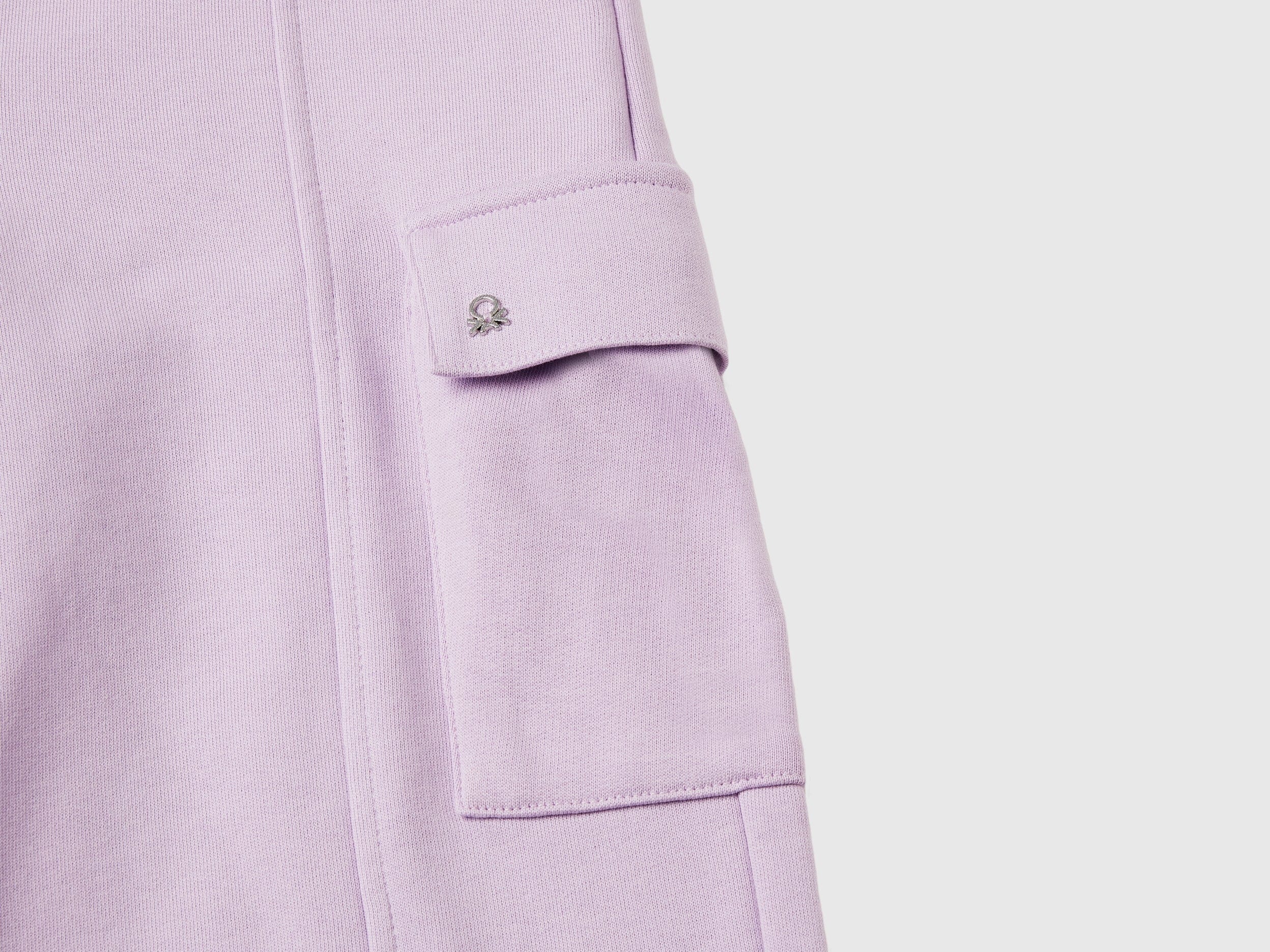 يونايتد كولورز اوف بينيتون بنطلون بناتي فضفاض مع جيوب جانبية واسعة وخصر بحبل مطاطي