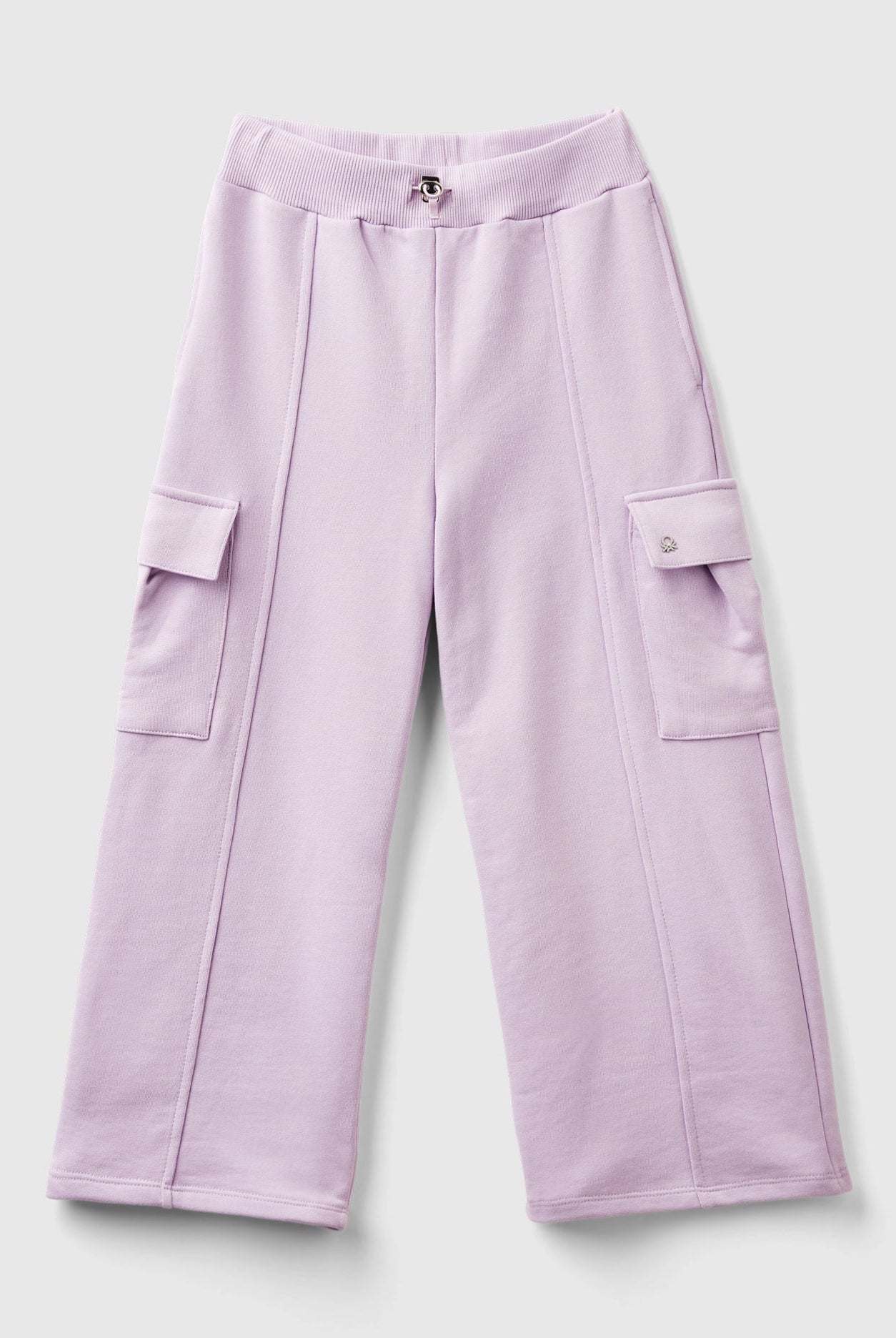 يونايتد كولورز اوف بينيتون بنطلون بناتي فضفاض مع جيوب جانبية واسعة وخصر بحبل مطاطي