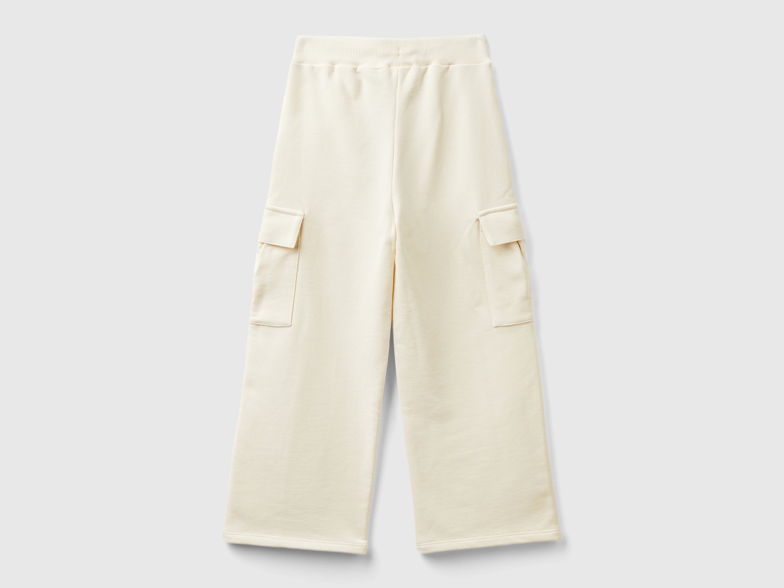 يونايتد كولورز اوف بينيتون بنطلون بناتي فضفاض مع جيوب جانبية واسعة وخصر بحبل مطاطي