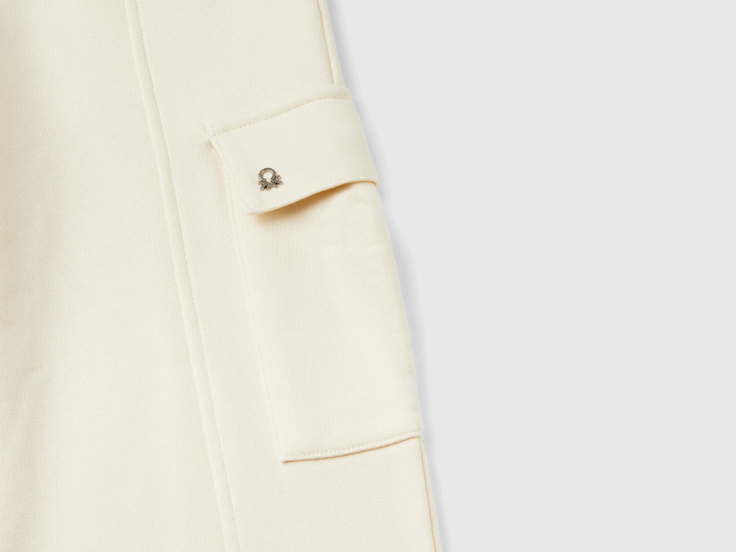 يونايتد كولورز اوف بينيتون بنطلون بناتي فضفاض مع جيوب جانبية واسعة وخصر بحبل مطاطي