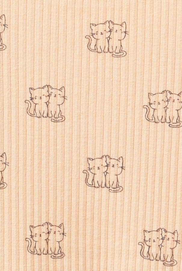 يونايتد كولورز اوف بينيتون فستان بناتي مبطن بطباعة مزخرفة ياقة دائرية وأكمام طويلة