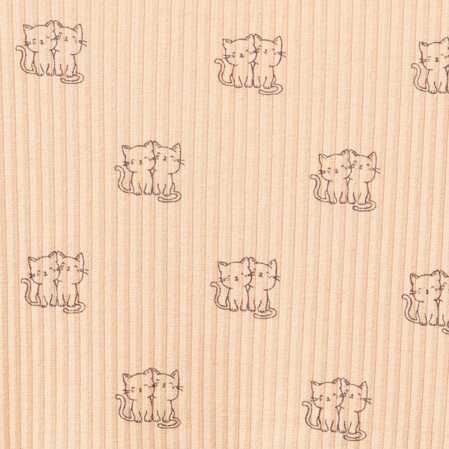 يونايتد كولورز اوف بينيتون فستان بناتي مبطن بطباعة مزخرفة ياقة دائرية وأكمام طويلة