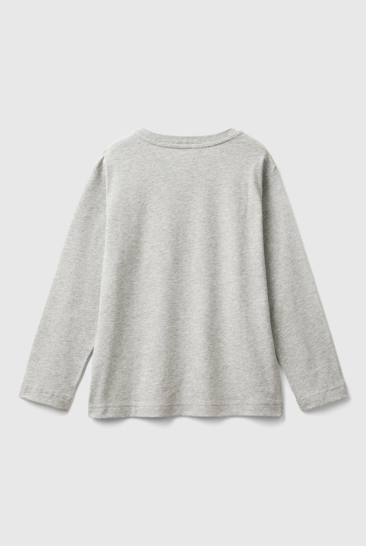 يونايتد كولورز اوف بينيتون تي شيرت اولادي بأكمام طويلة وياقة دائرية من قطن عضوي نقي