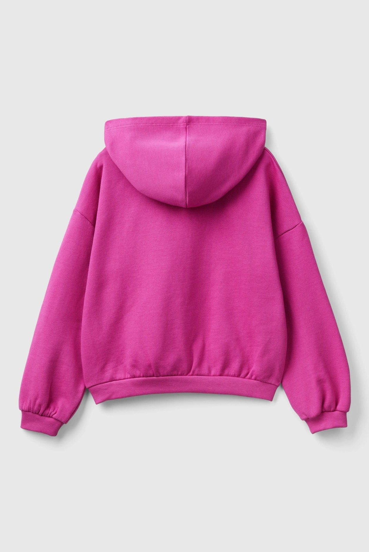 يونايتد كولورز اوف بينيتون سويت شيرت بناتي بغطاء رأس وأكمام طويلة واسعة مع شعار أمامي