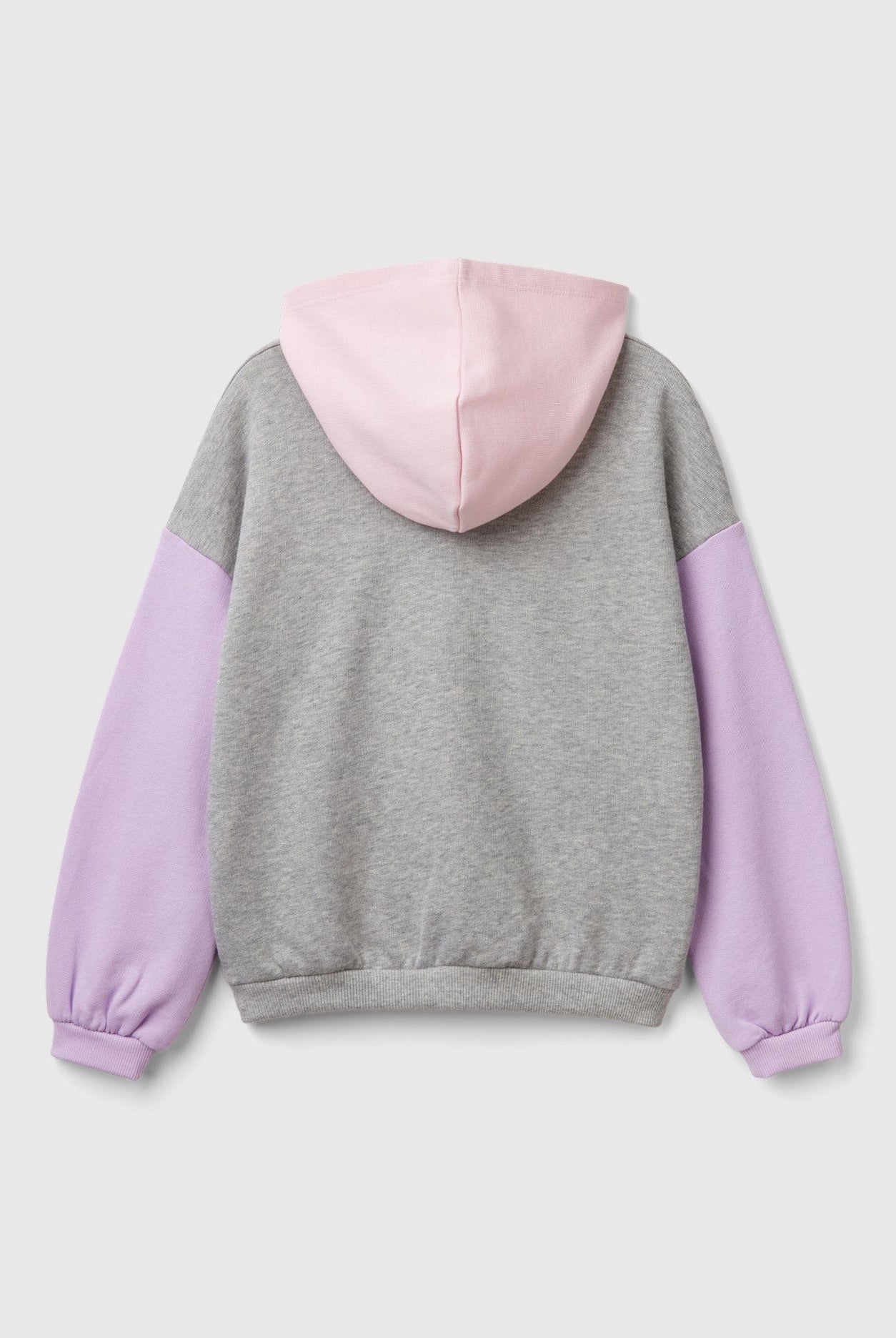 يونايتد كولورز اوف بينيتون سويت شيرت بناتي بغطاء رأس وأكمام طويلة واسعة مع شعار أمامي