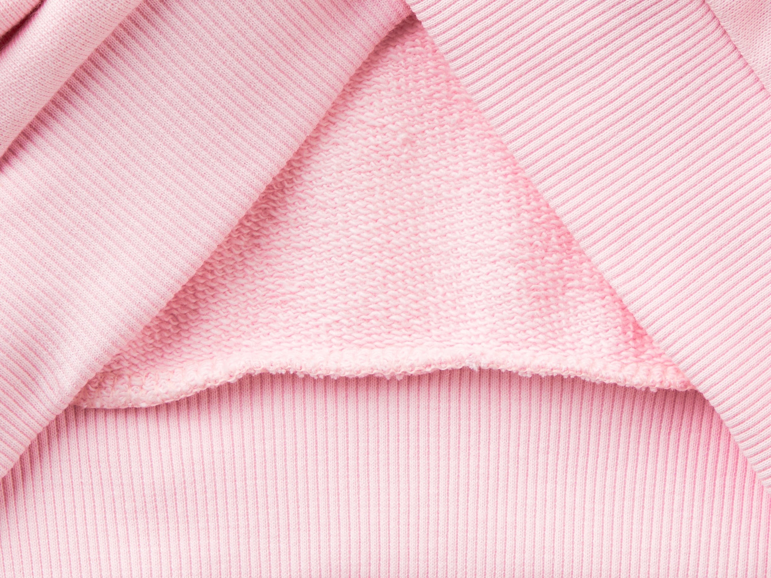 يونايتد كولورز اوف بينيتون سويت شيرت بناتي بأكمام طويلة من قطن عضوي نقي بسحاب وشعار على الصدر