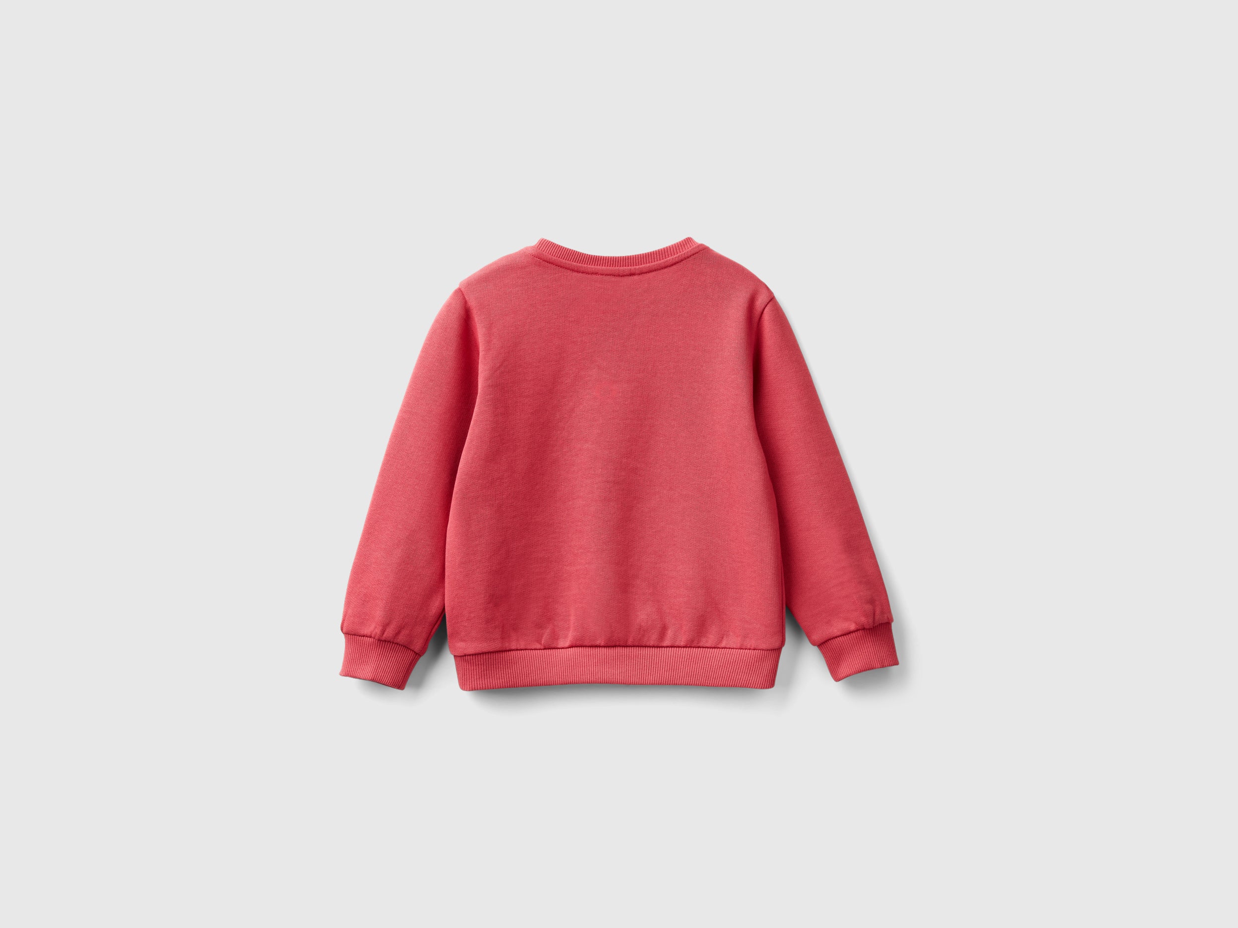 يونايتد كولورز اوف بينيتون سويت شيرت بناتي بأكمام طويلة بياقة دائرية مع تطريز مزين على الصدر