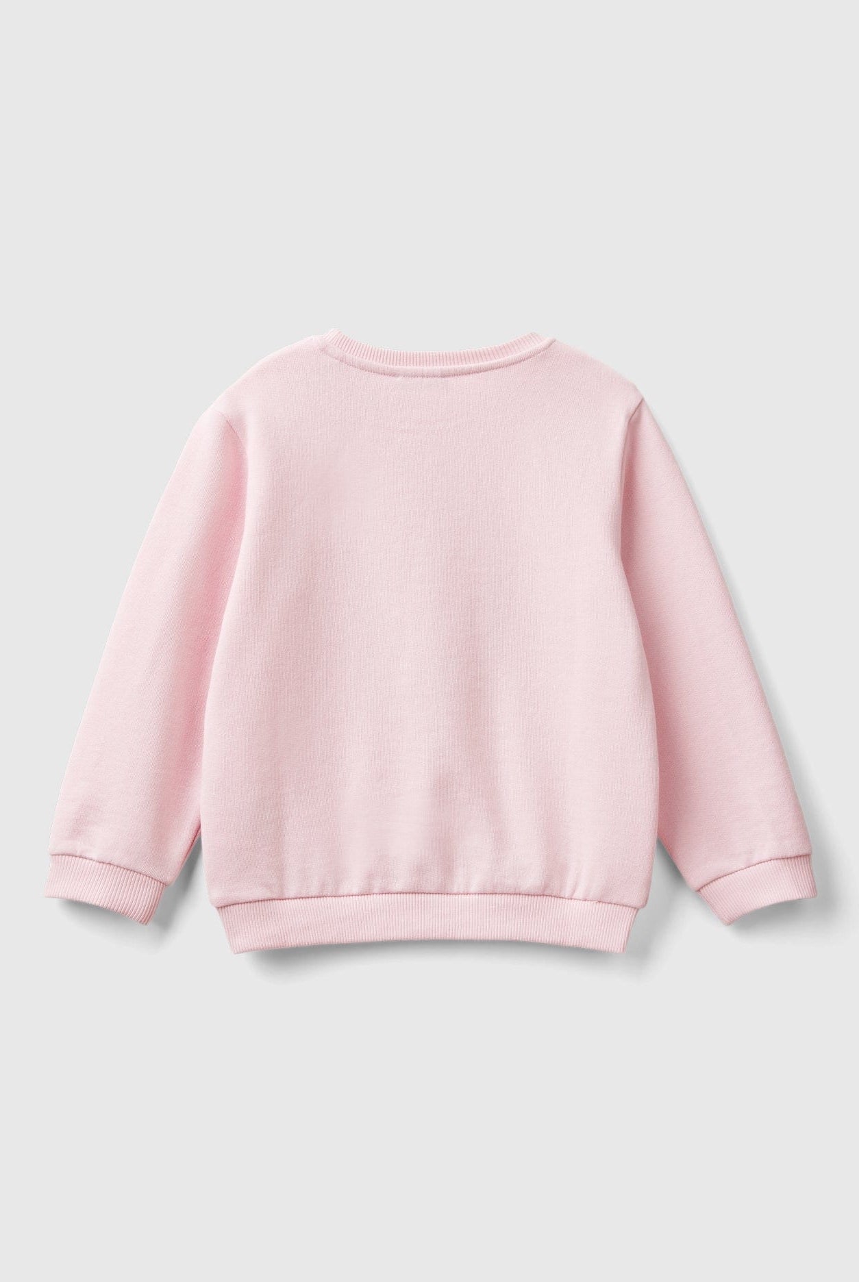 يونايتد كولورز اوف بينيتون سويت شيرت بناتي بأكمام طويلة بياقة دائرية مع تطريز مزين على الصدر