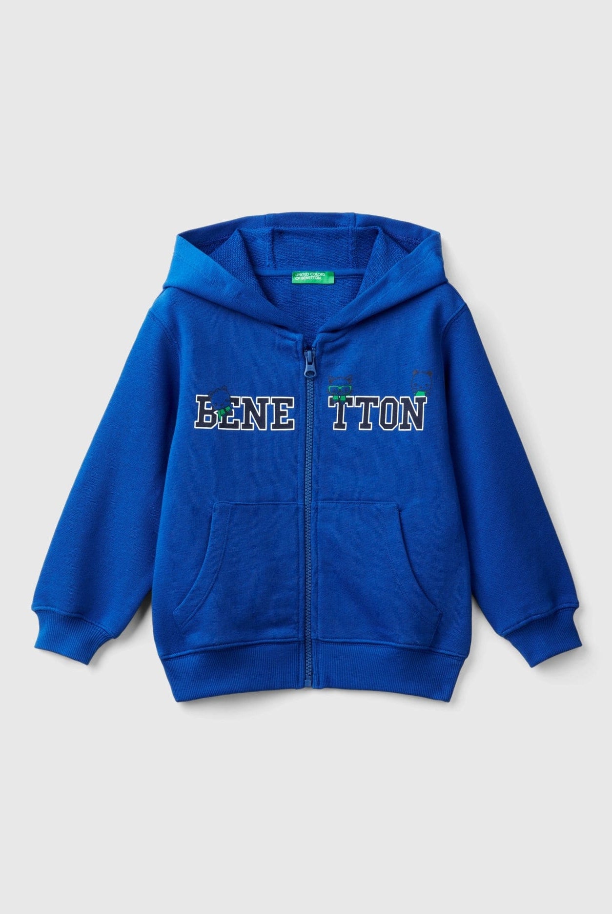 يونايتد كولورز اوف بينيتون هودي اولادي أكمام طويلة وبشعار على الصدر وجيوب أمامية