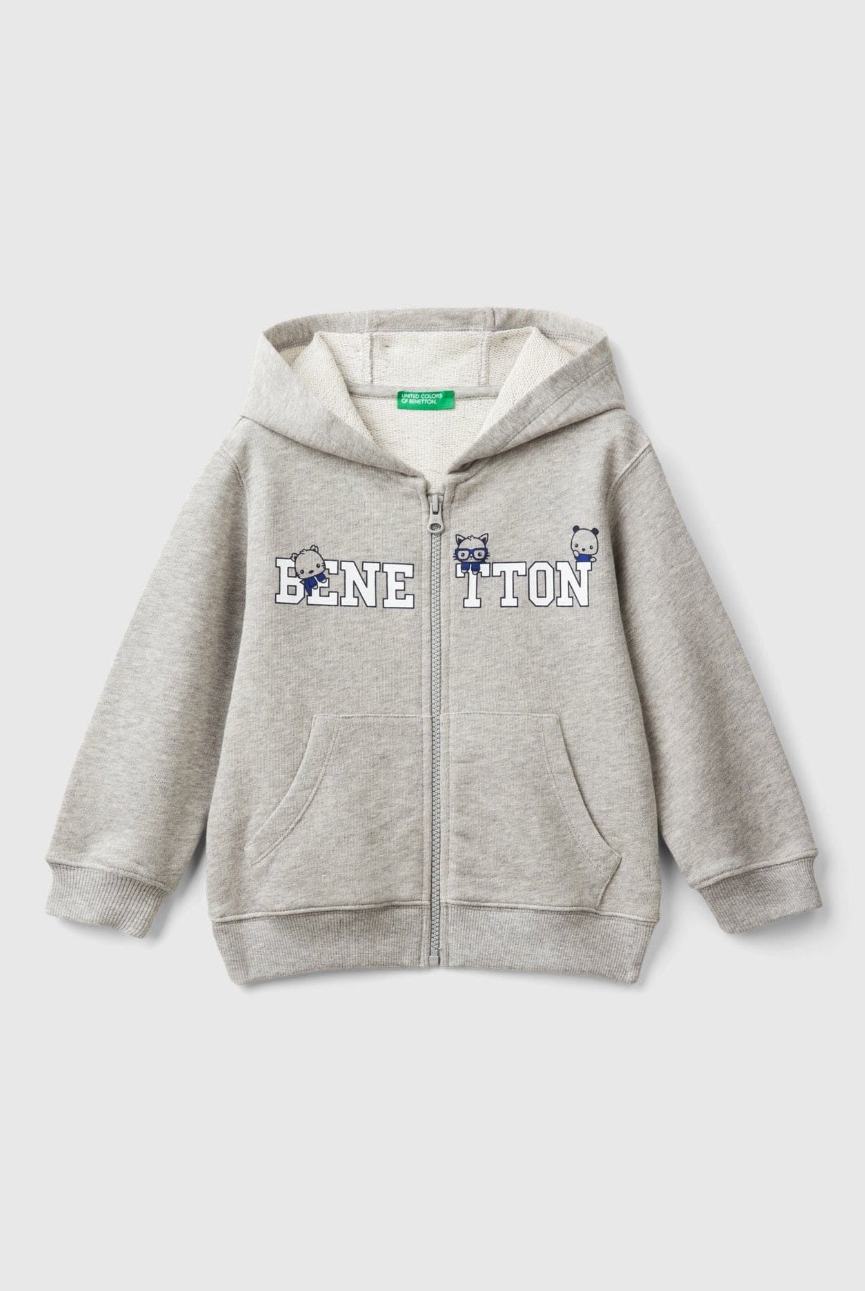 يونايتد كولورز اوف بينيتون هودي اولادي أكمام طويلة وبشعار على الصدر وجيوب أمامية