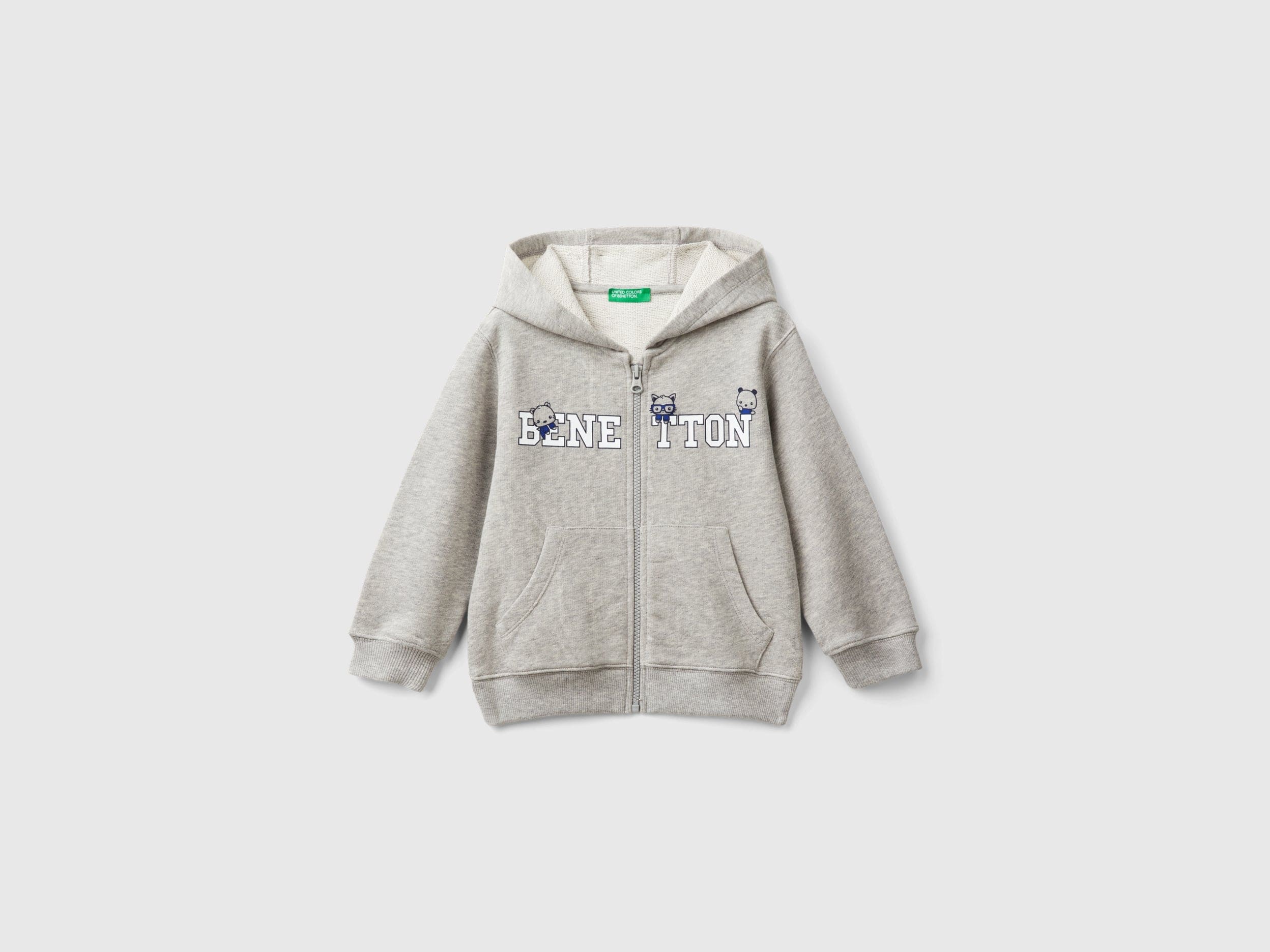 يونايتد كولورز اوف بينيتون هودي اولادي أكمام طويلة وبشعار على الصدر وجيوب أمامية