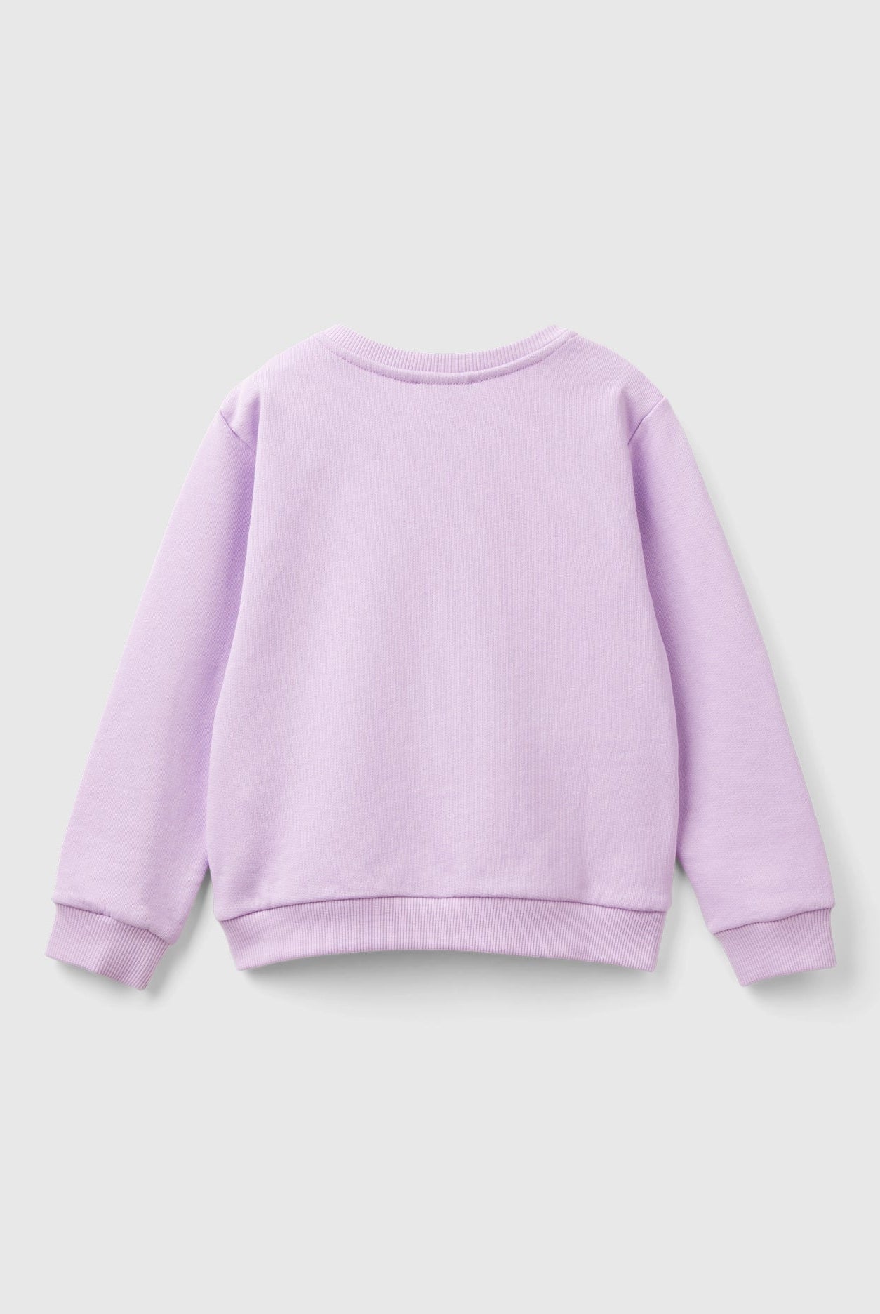 يونايتد كولورز اوف بينيتون سويت شيرت بناتي بأكمام طويلة بياقة دائرية مع طباعة لامعة