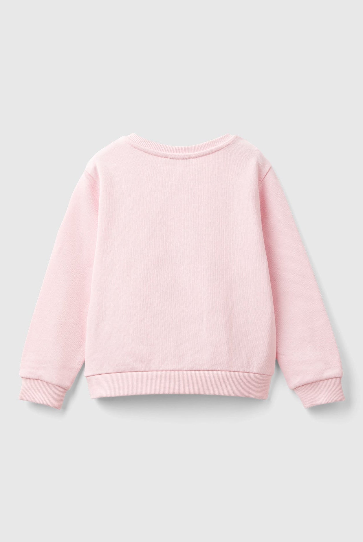 يونايتد كولورز اوف بينيتون سويت شيرت بناتي بأكمام طويلة بياقة دائرية مع طباعة لامعة