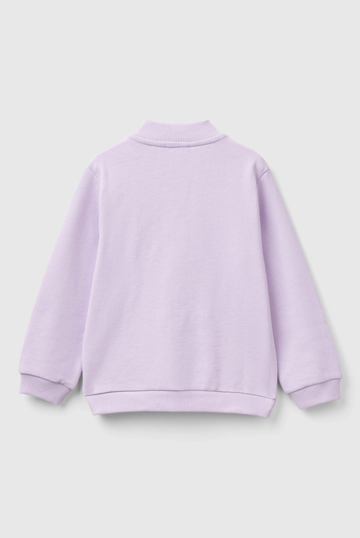 يونايتد كولورز اوف بينيتون سويت شيرت بناتي بأكمام طويلة بسحاب وشعار على الصدر