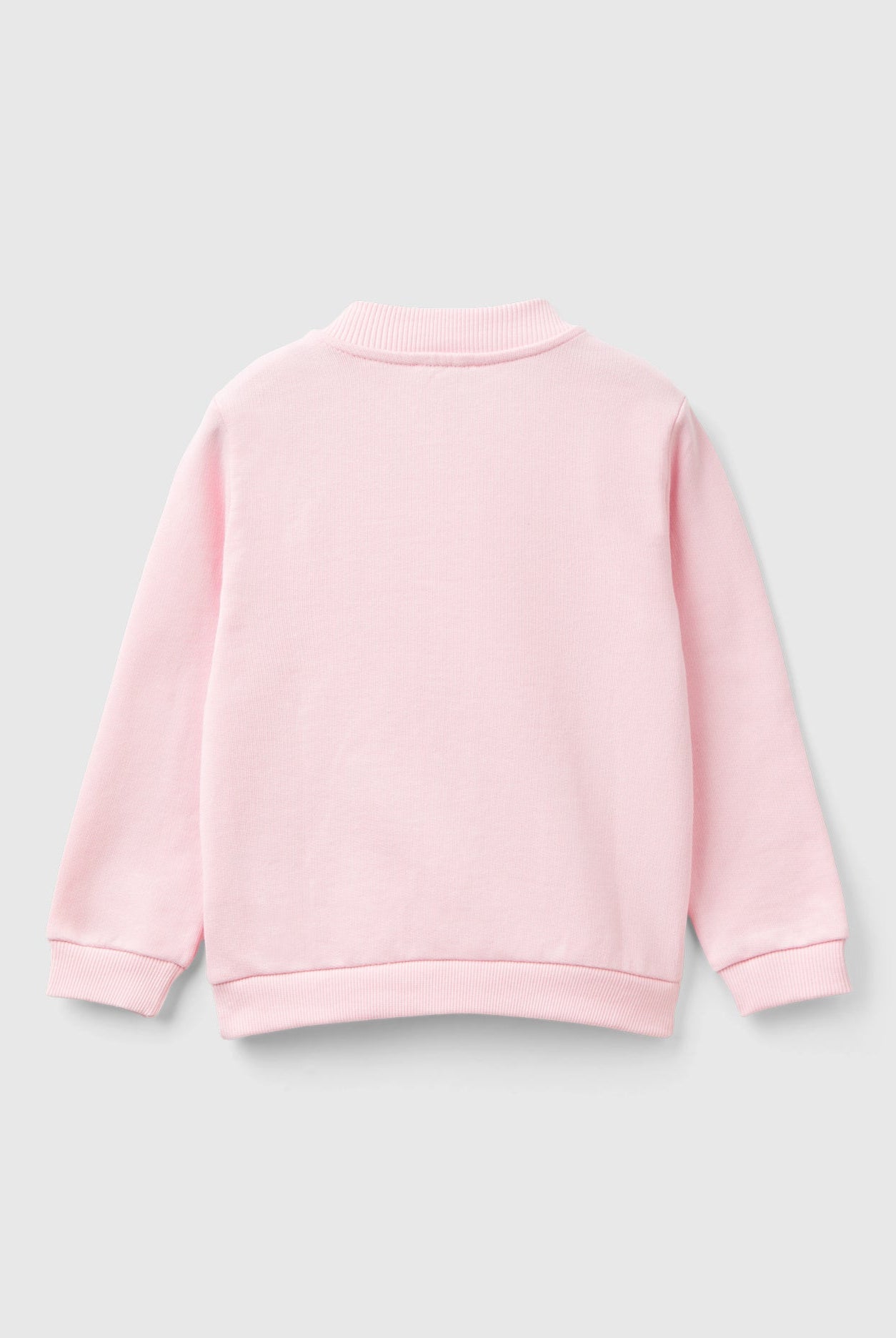 يونايتد كولورز اوف بينيتون سويت شيرت بناتي بأكمام طويلة بسحاب وشعار على الصدر