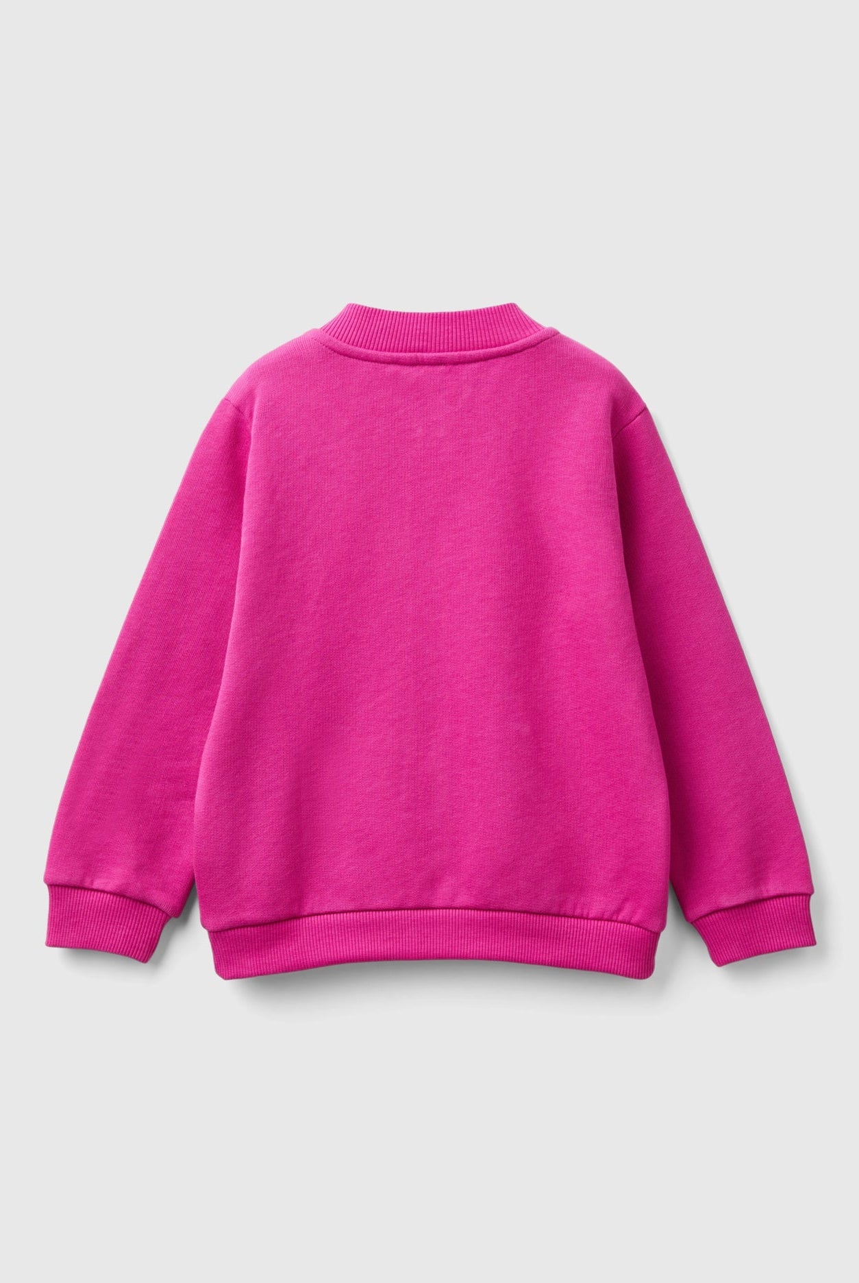 يونايتد كولورز اوف بينيتون سويت شيرت بناتي بأكمام طويلة بسحاب وشعار على الصدر