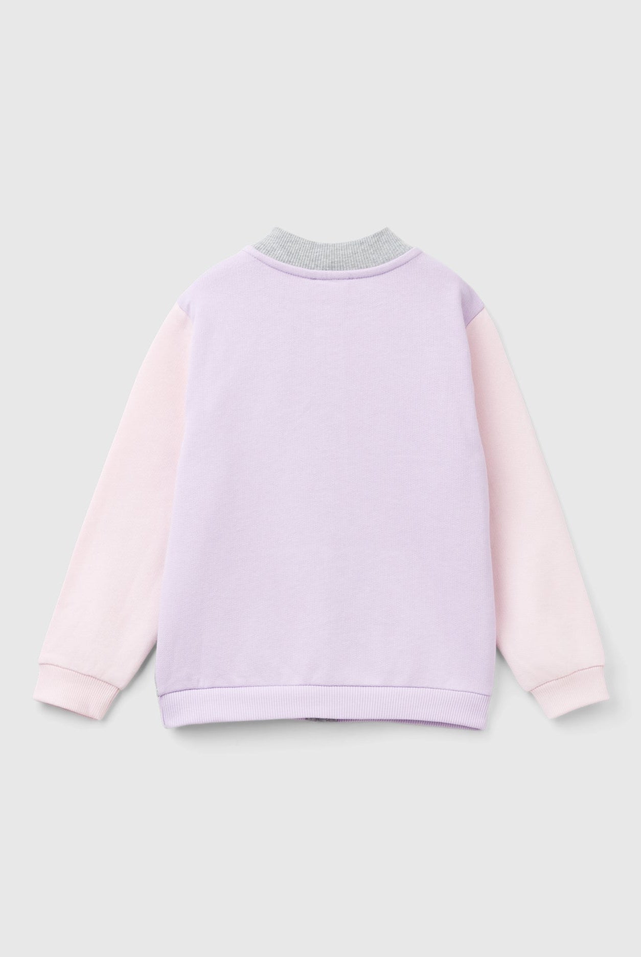 يونايتد كولورز اوف بينيتون سويت شيرت بناتي بأكمام طويلة بسحاب وشعار على الصدر