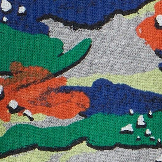 يونايتد كولورز اوف بينيتون سويت شيرت اولادي بأكمام طويلة وياقة دائرية مع طباعة تمويه وجيب كنغر