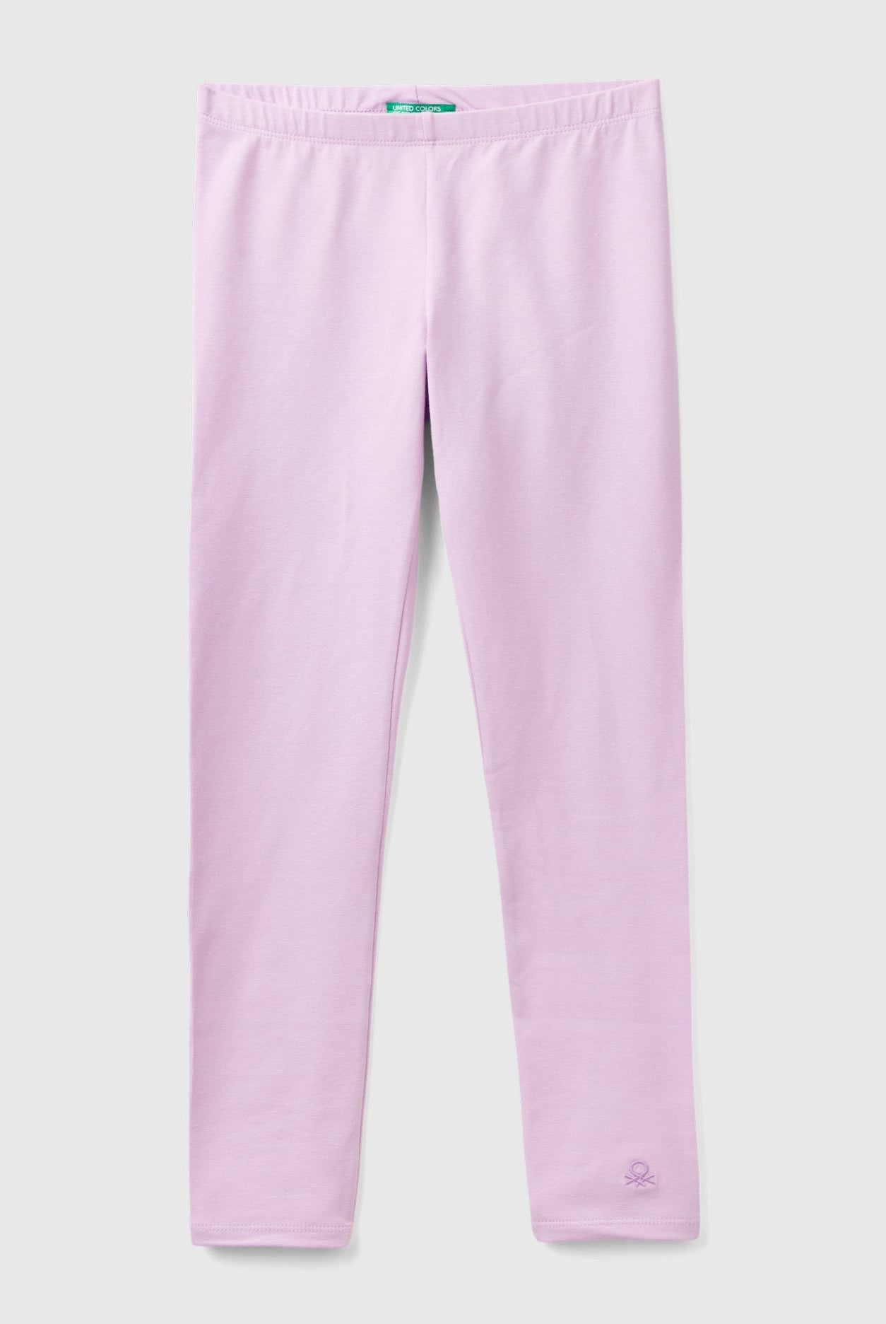 يونايتد كولورز اوف بينيتون بنطلون ليقنز بناتي قطن مرن مع شعار مطرز