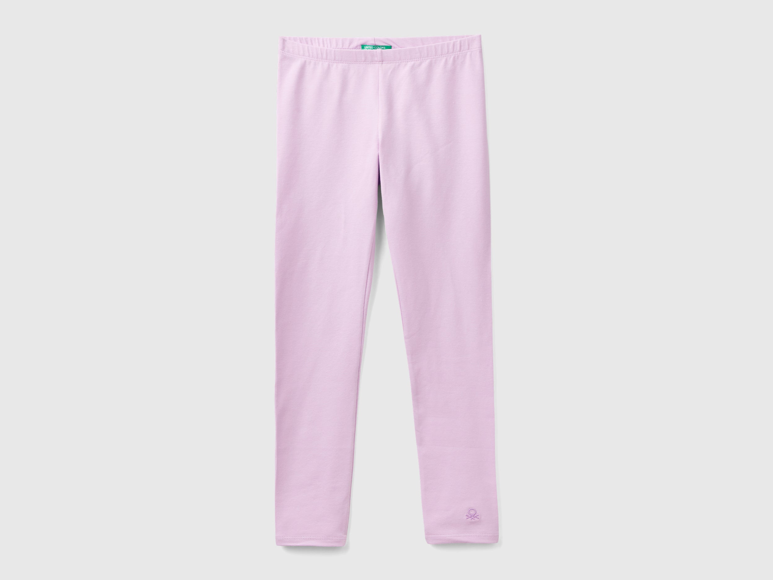 يونايتد كولورز اوف بينيتون بنطلون ليقنز بناتي قطن مرن مع شعار مطرز