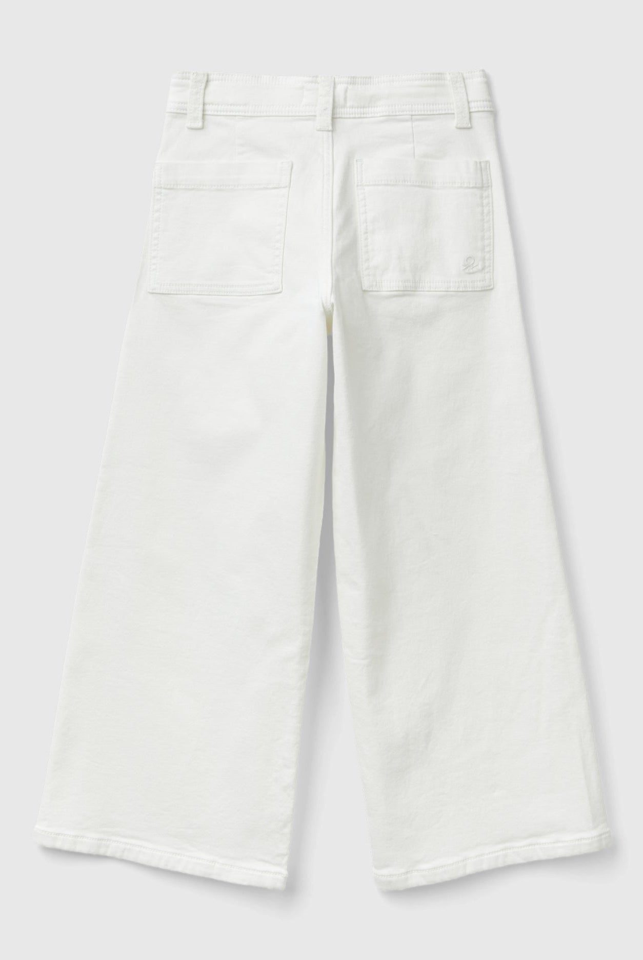 يونايتد كولورز اوف بينيتون بنطلون بناتي طويل ساق واسعة مع جيوب أمامية