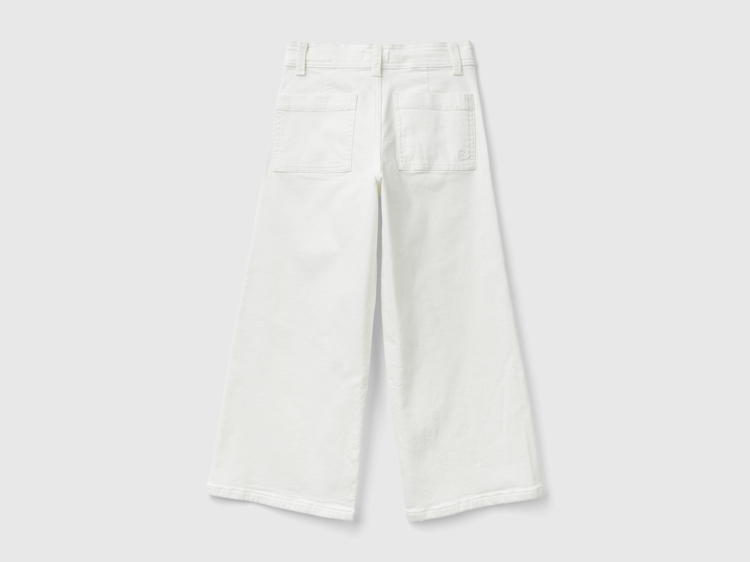 يونايتد كولورز اوف بينيتون بنطلون بناتي طويل ساق واسعة مع جيوب أمامية