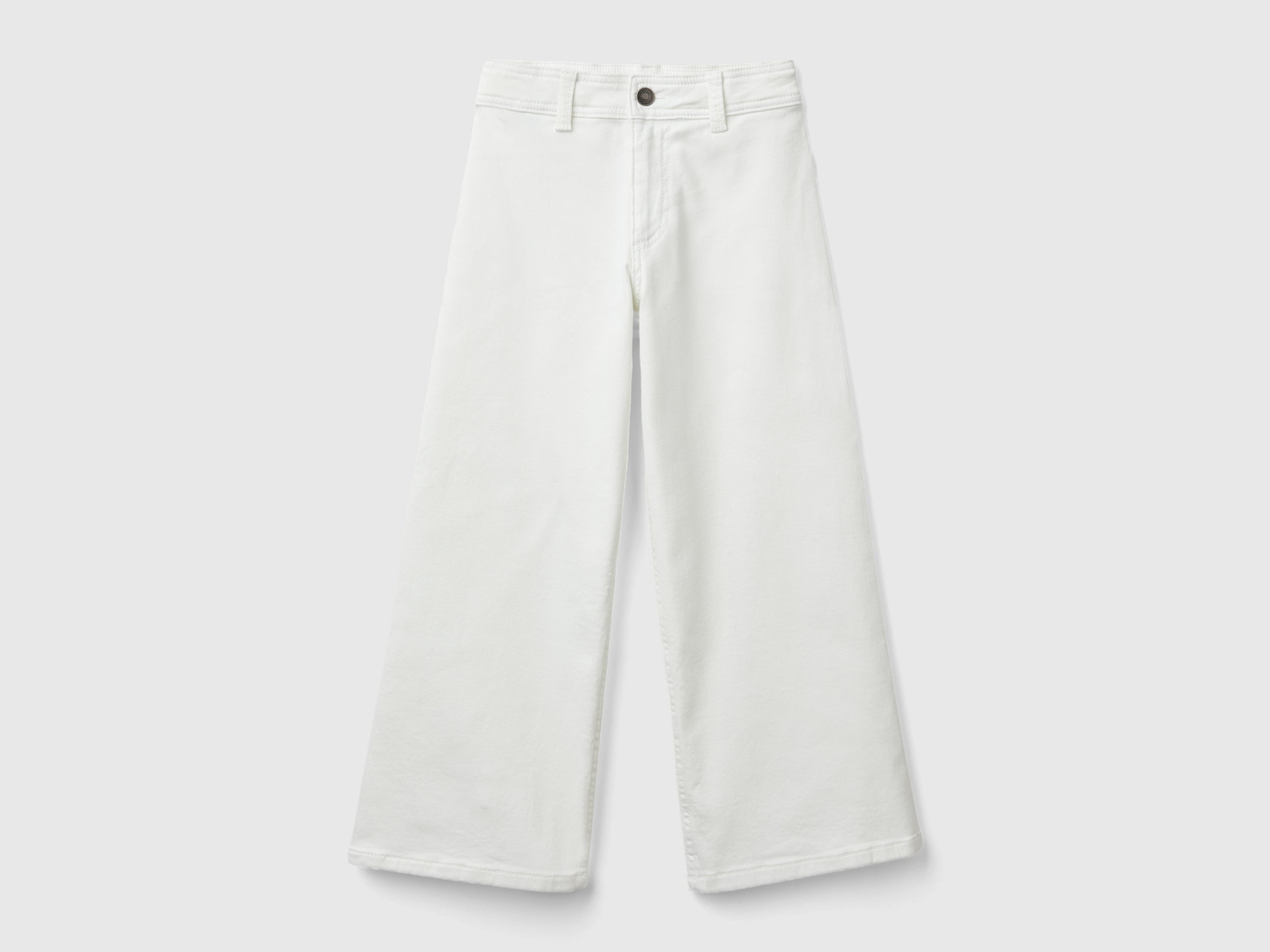 يونايتد كولورز اوف بينيتون بنطلون بناتي طويل ساق واسعة مع جيوب أمامية