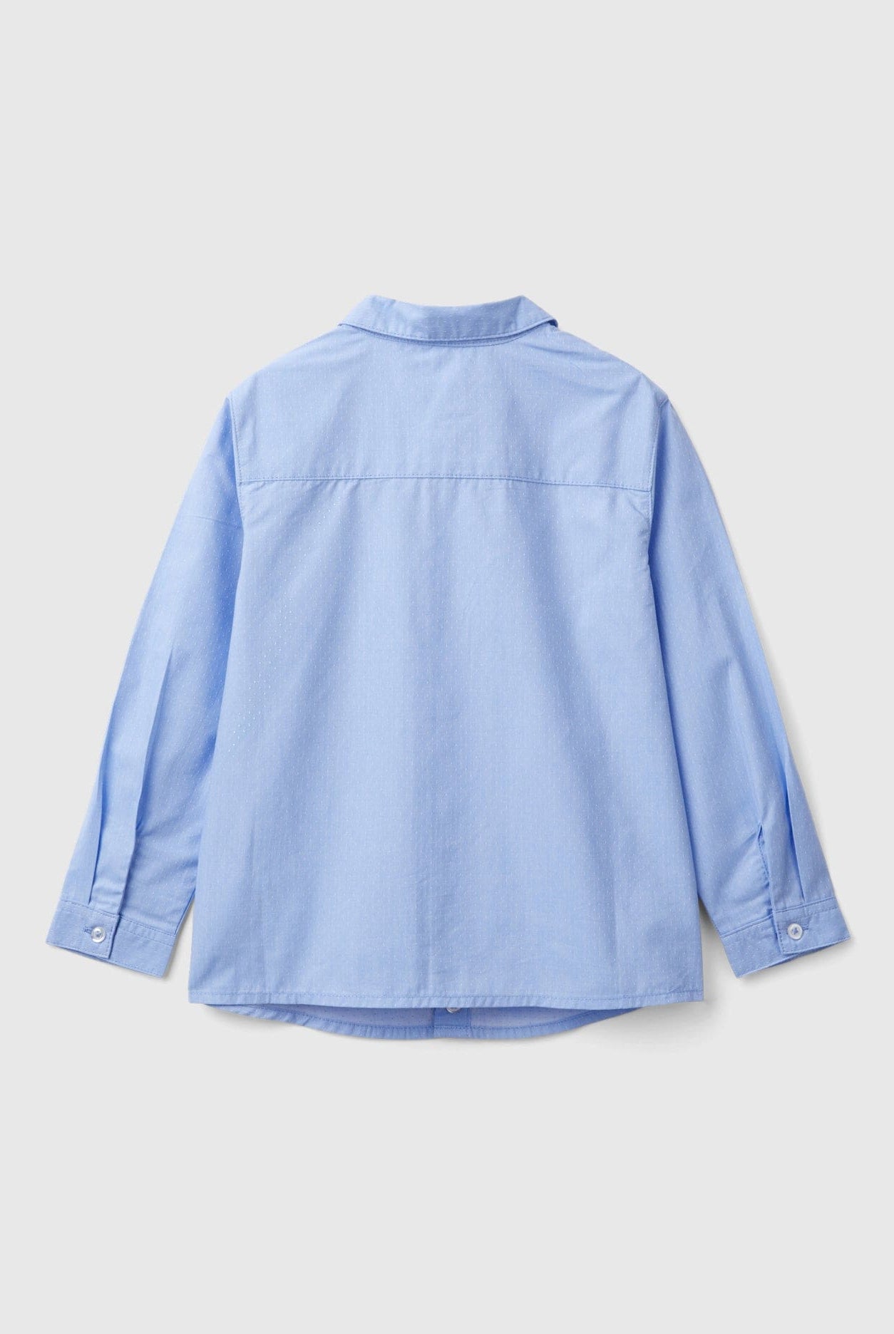 يونايتد كولورز اوف بينيتون قميص ولادي قطني طويل الأكمام ياقة كلاسيكية بأزرار أمامية