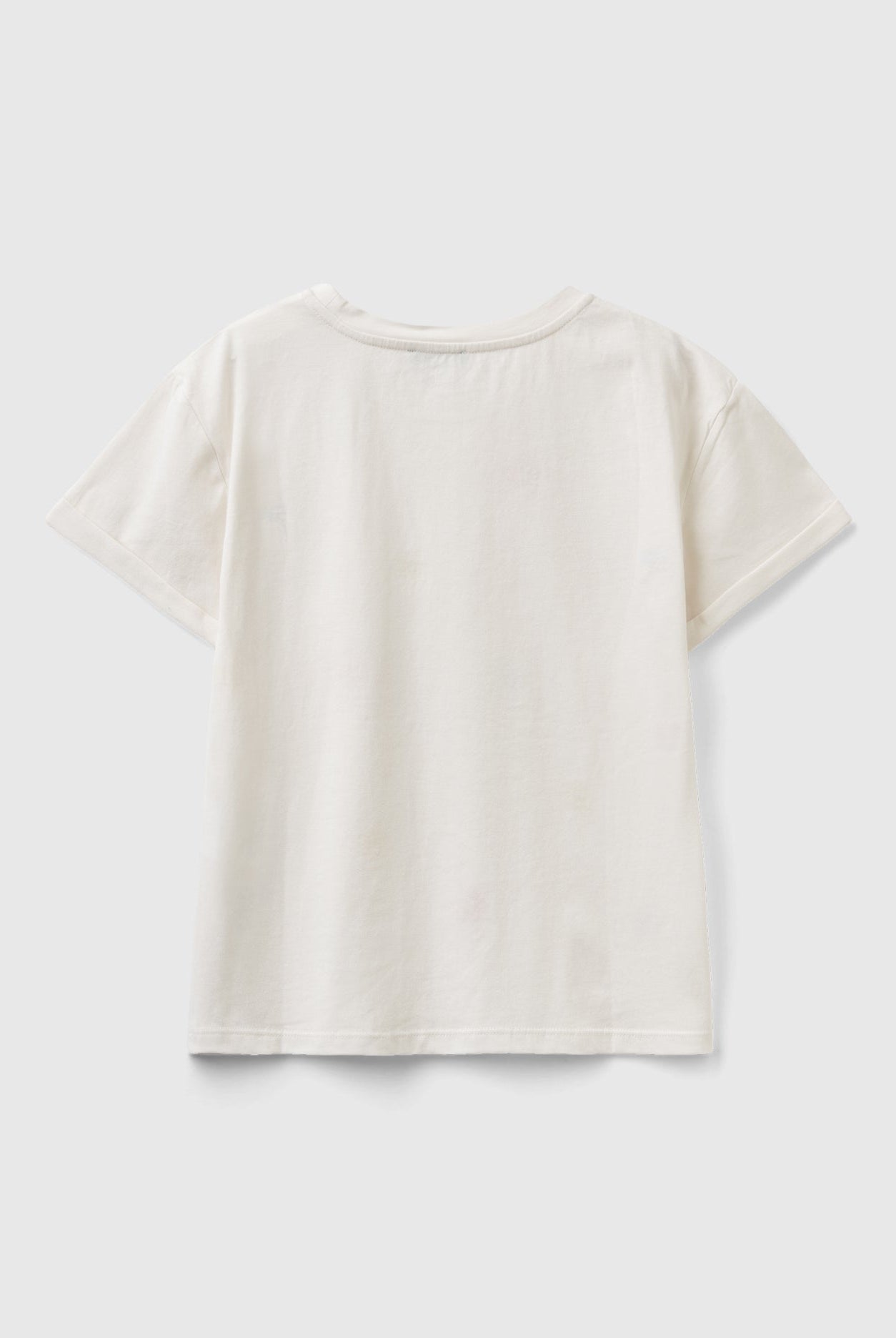 يونايتد كولورز اوف بينيتون تيشيرت بناتي مطرز بالورود