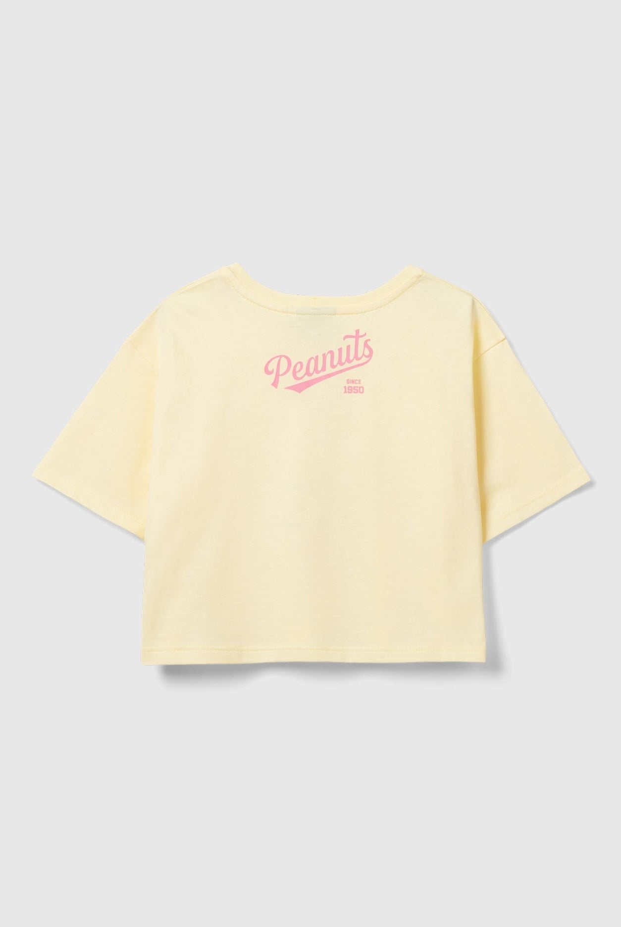 يونايتد كولورز اوف بينيتون تيشيرت مزين بطبعة الفول السوداني من الأمام والخلف بناتي