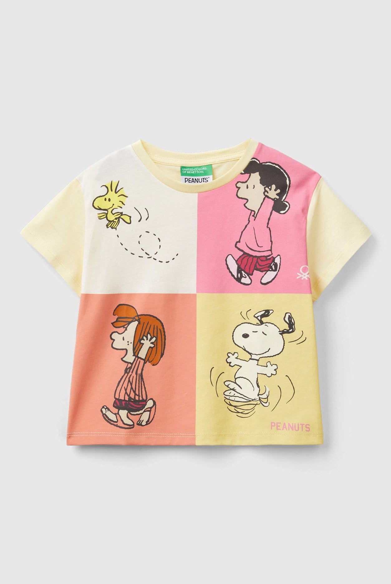 خصومات يونايتد كولورز اوف بينيتون تيشيرت بولو بأكمام قصيرة من القطن العضوي بناتي