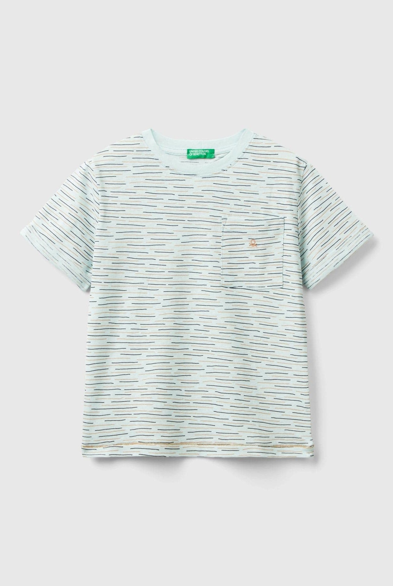 يونايتد كولورز اوف بينيتون تي شيرت برقبة دائرية مع شعار مطبوع على الصدر أطفالي
