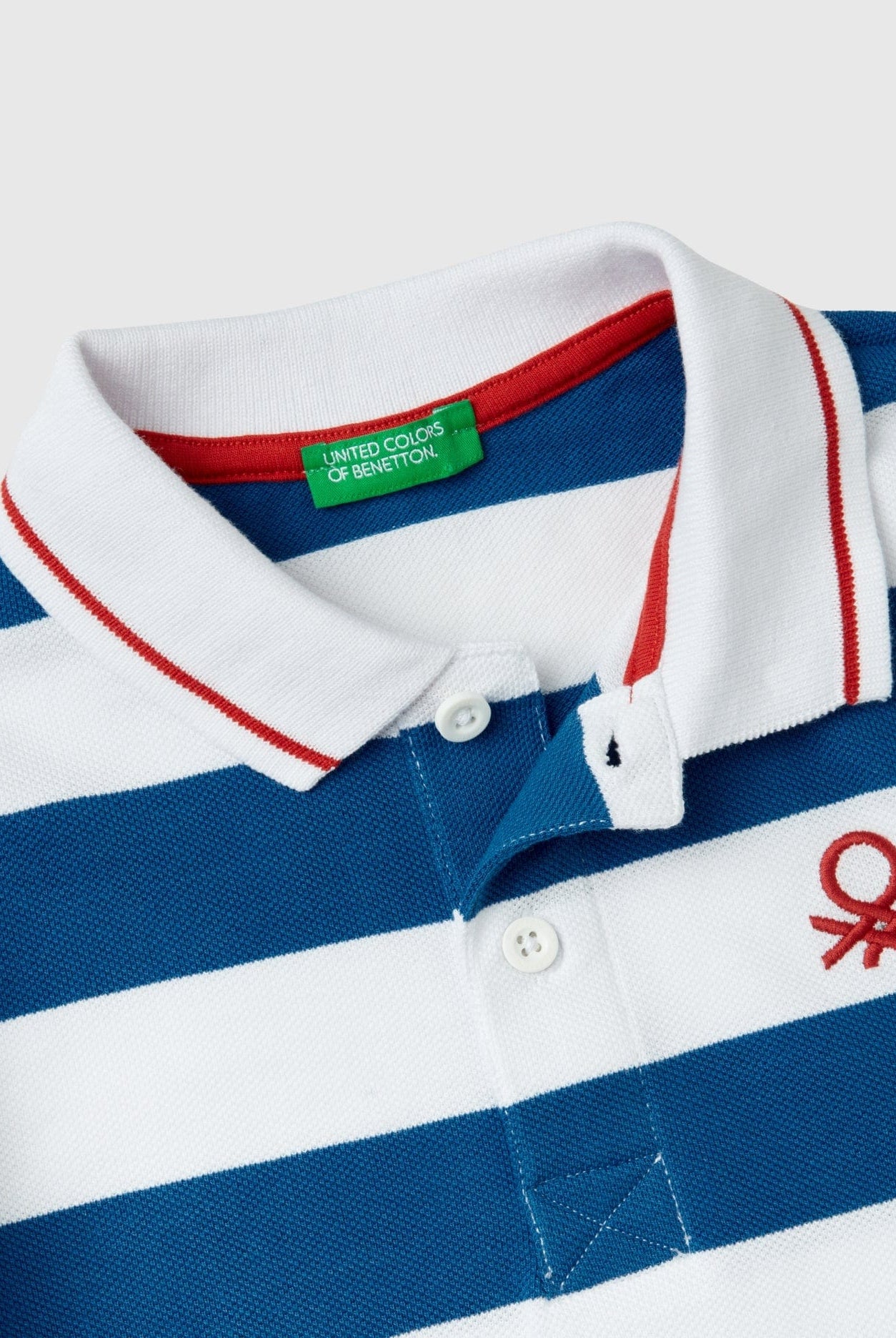 يونايتد كولورز اوف بينيتون قميص بولو بأكمام قصيرة وخطوط أطفالي