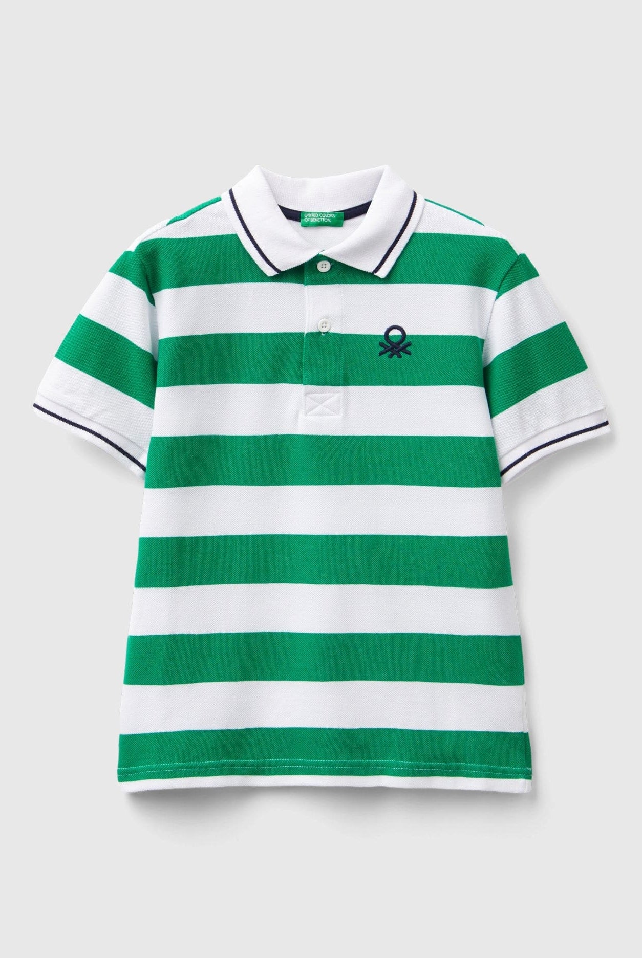 يونايتد كولورز اوف بينيتون قميص بولو بأكمام قصيرة وخطوط أطفالي