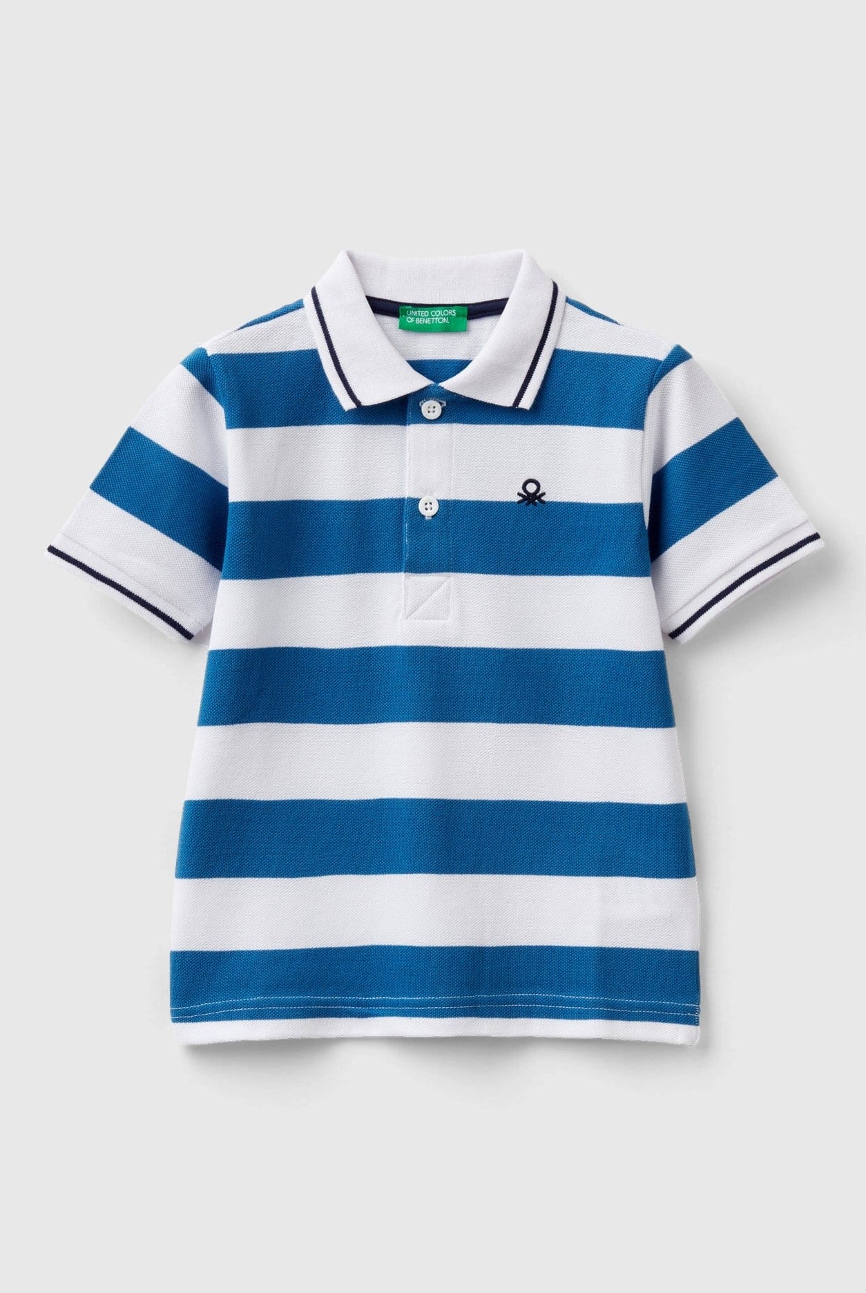 يونايتد كولورز اوف بينيتون قميص بولو بأكمام قصيرة وخطوط أطفالي
