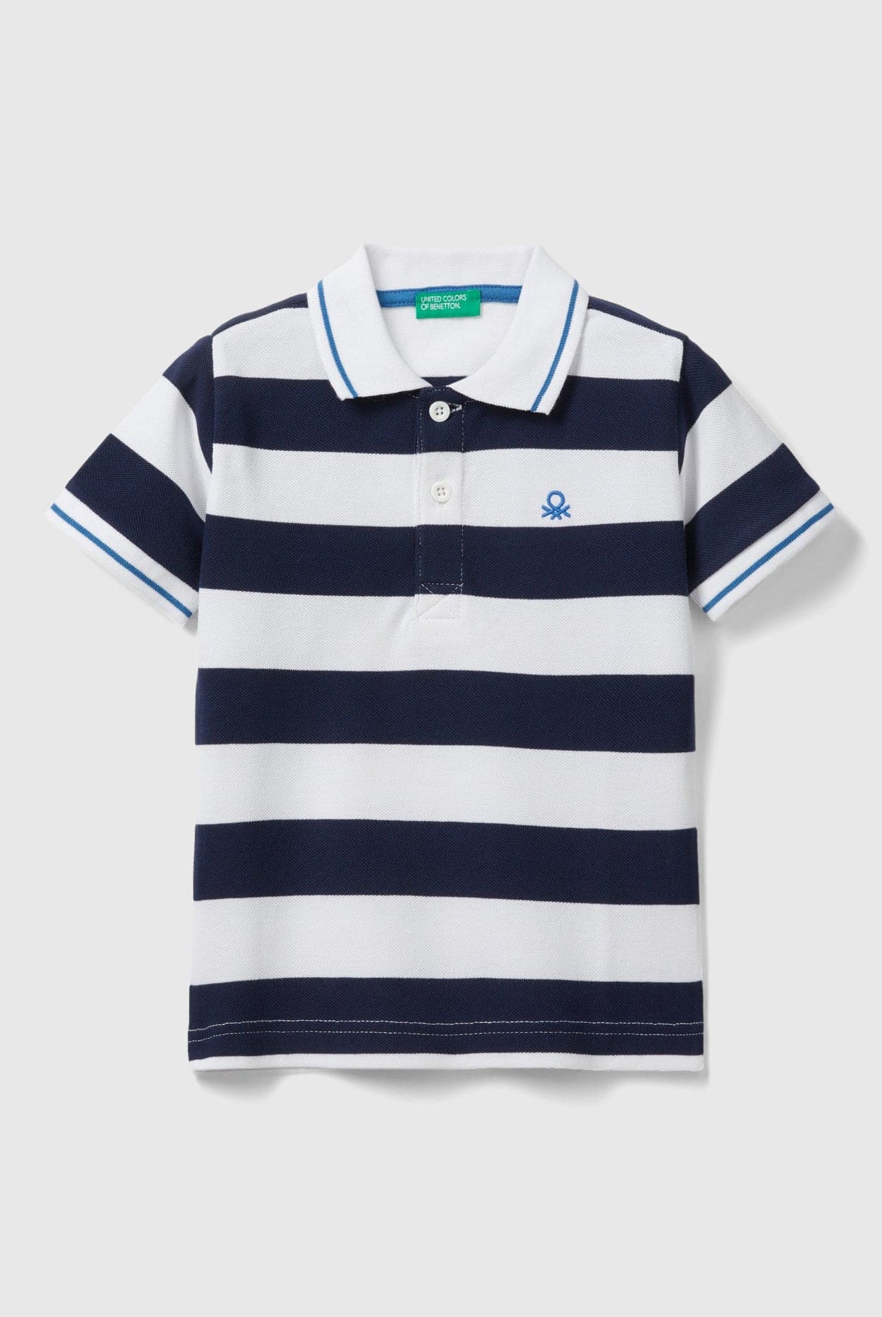يونايتد كولورز اوف بينيتون قميص بولو بأكمام قصيرة وخطوط أطفالي