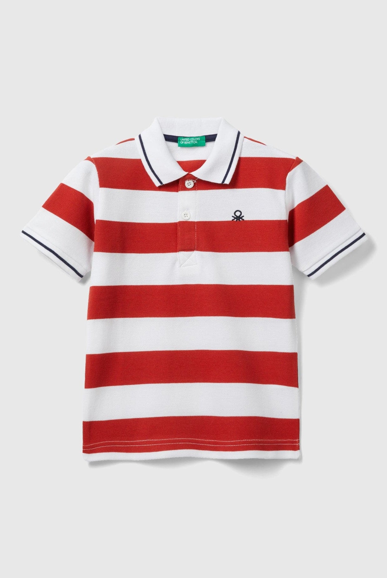 يونايتد كولورز اوف بينيتون قميص بولو بأكمام قصيرة وخطوط أطفالي
