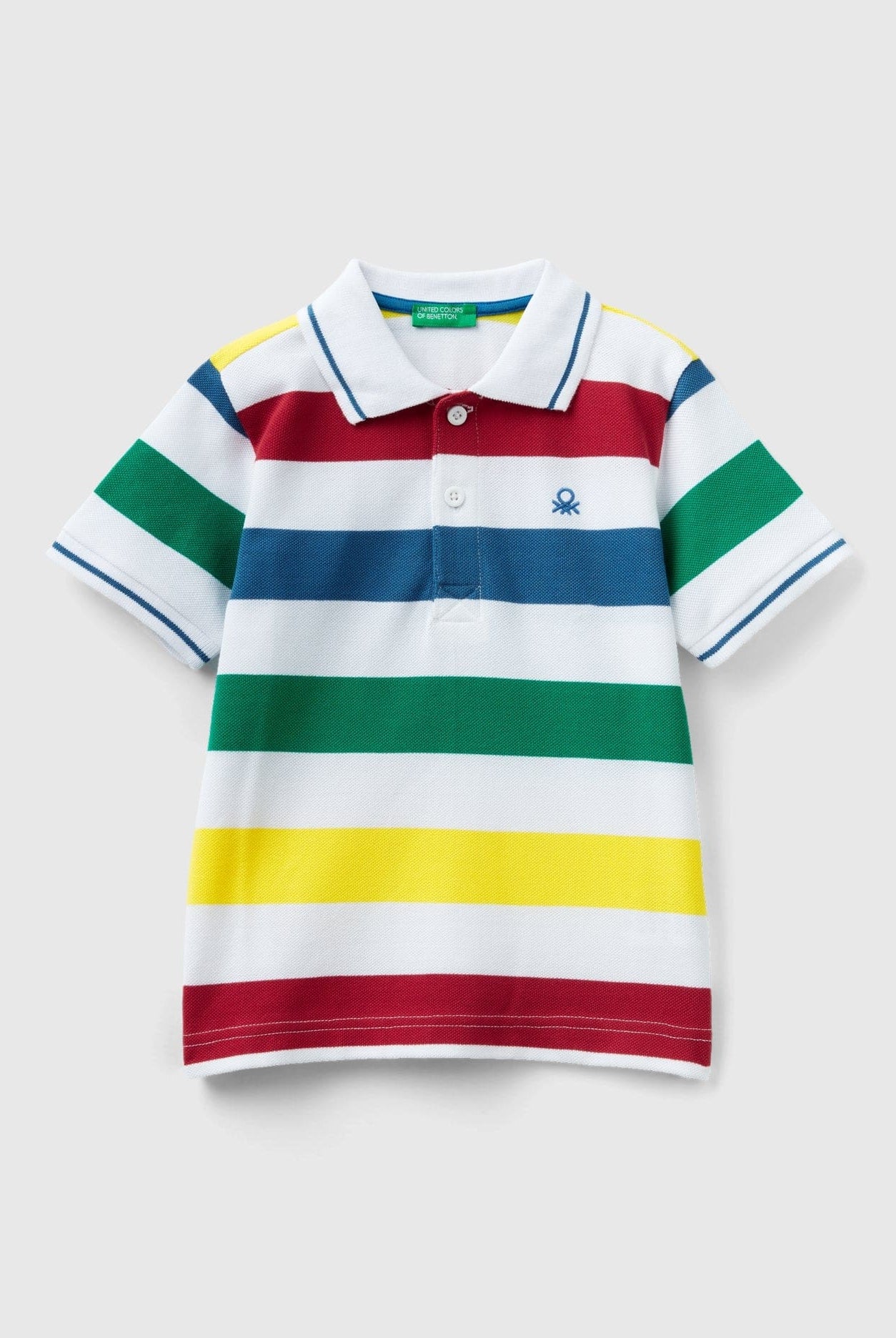 يونايتد كولورز اوف بينيتون قميص بولو بأكمام قصيرة وخطوط أطفالي