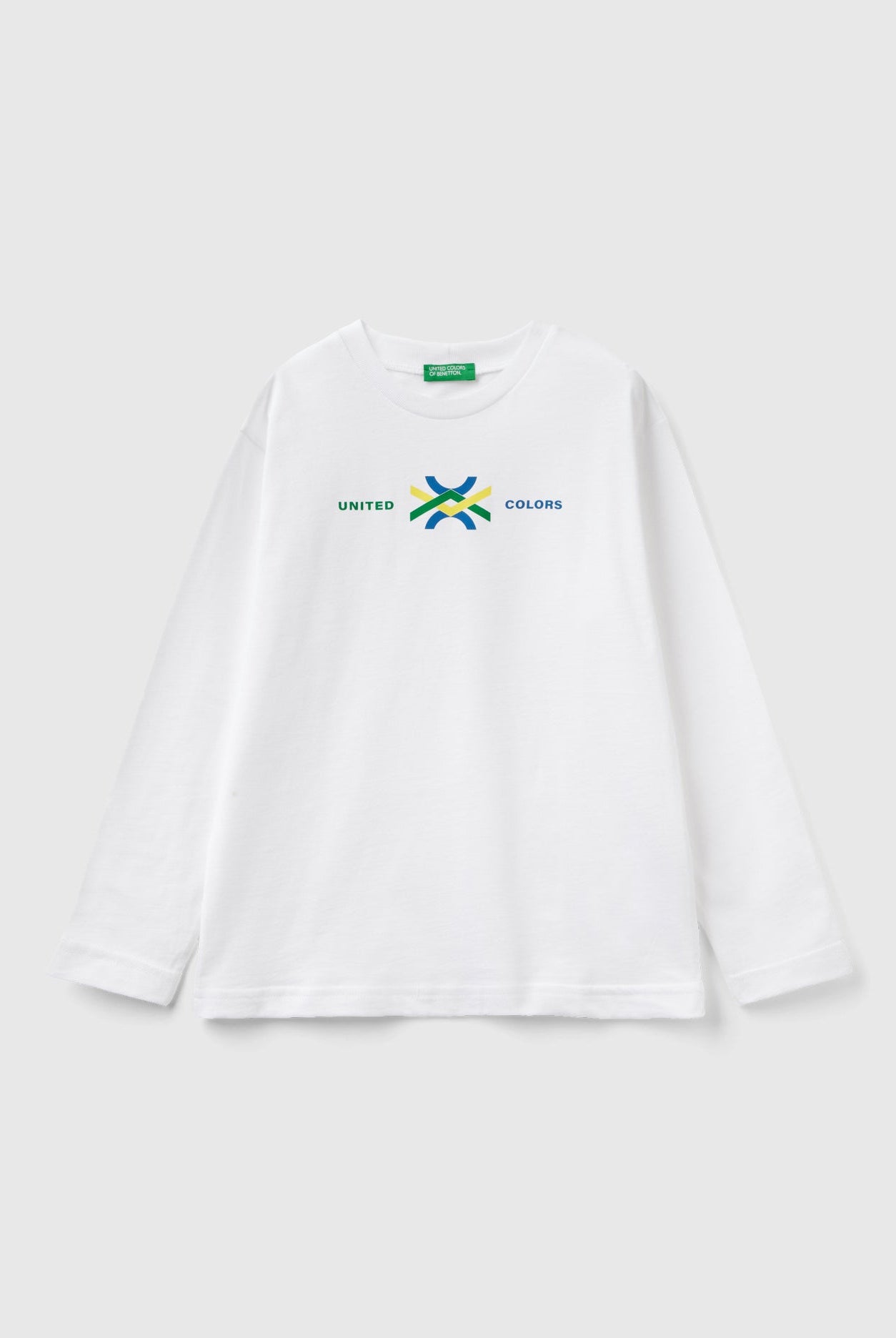 يونايتد كولورز اوف بينيتون تيشيرت قطن عضوي بأكمام طويلة أطفالي