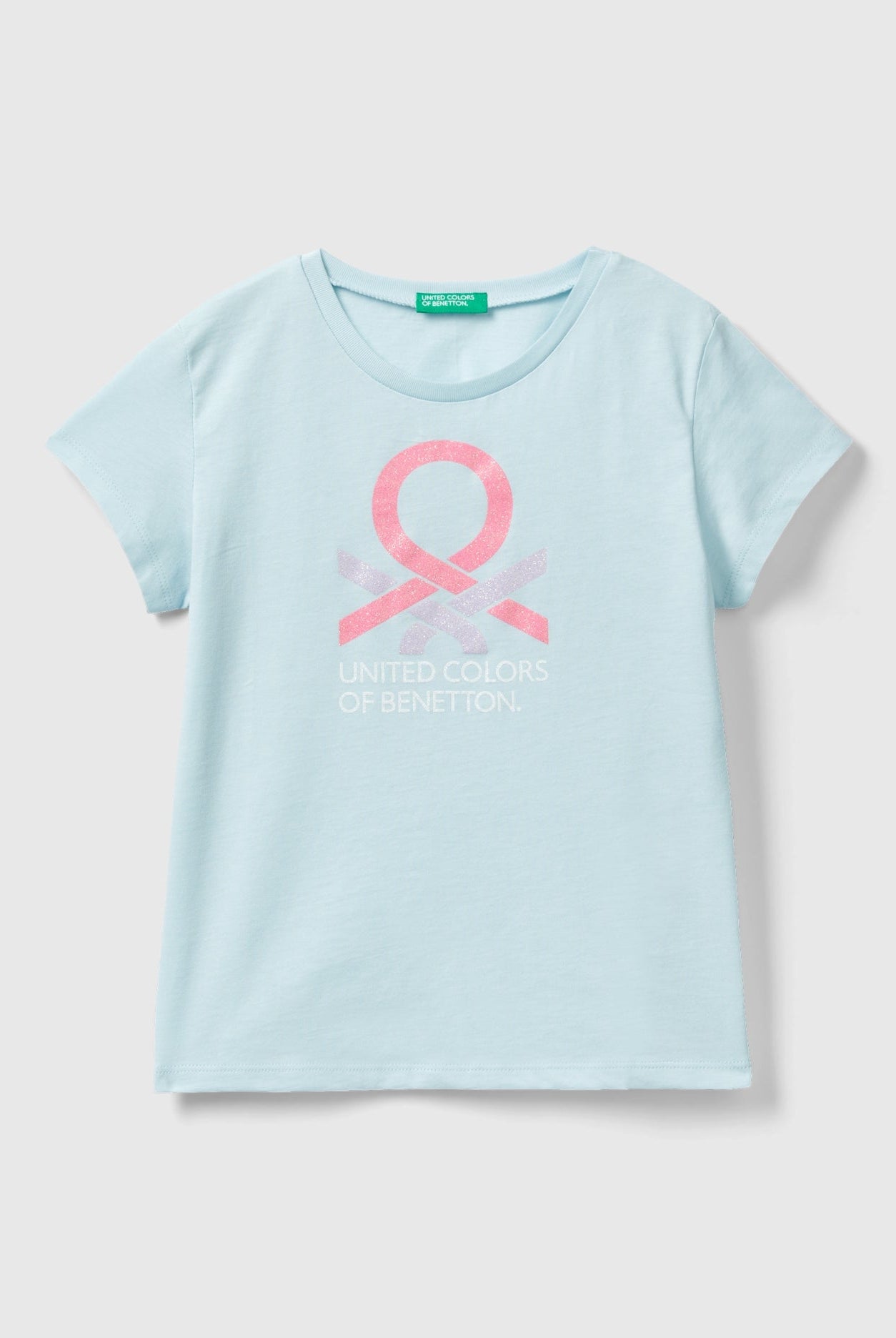 يونايتد كولورز اوف بينيتون تيشيرت قطن مزين بلوجو لامع أطفالي