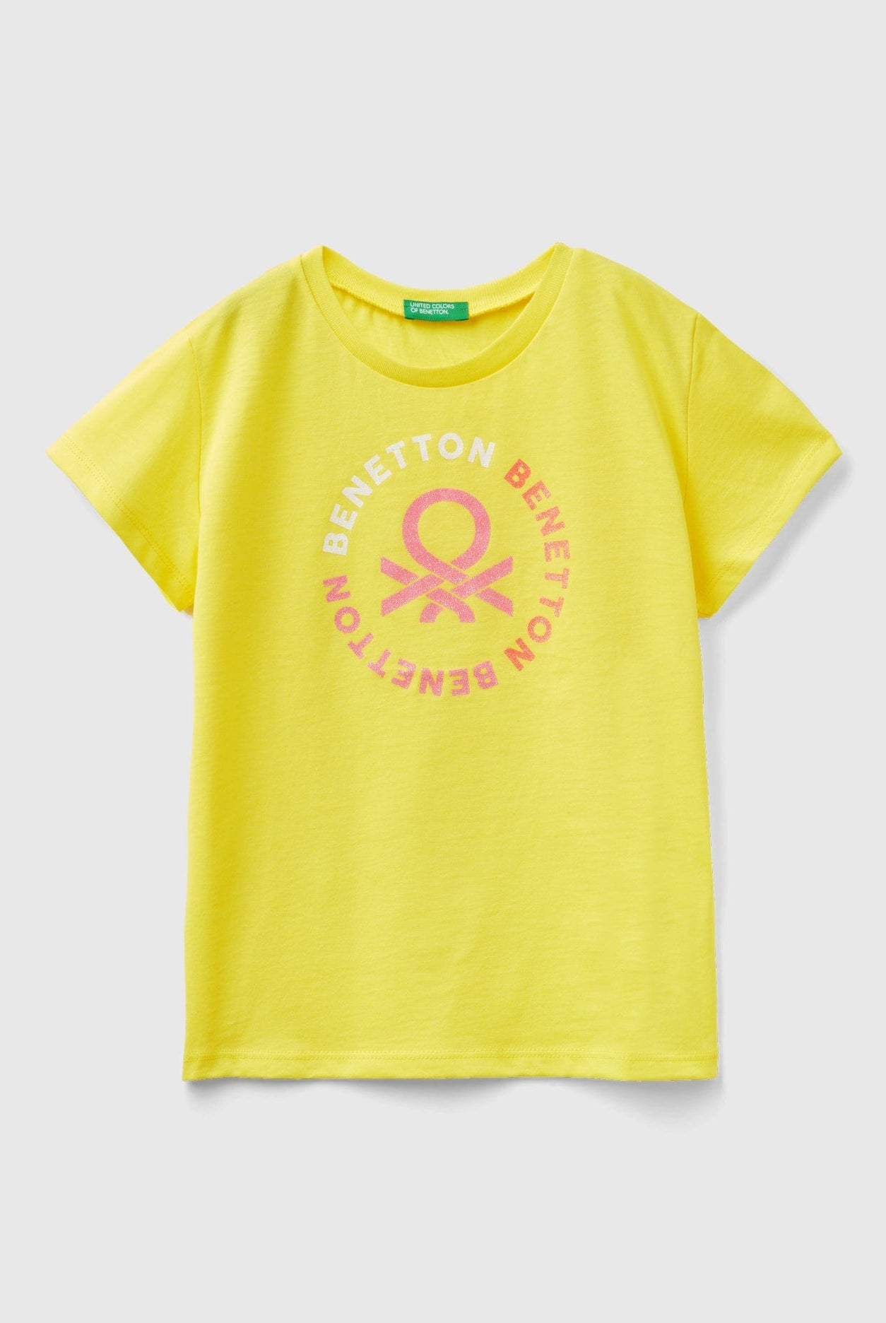 يونايتد كولورز اوف بينيتون تيشيرت قطن مزين بلوجو لامع أطفالي