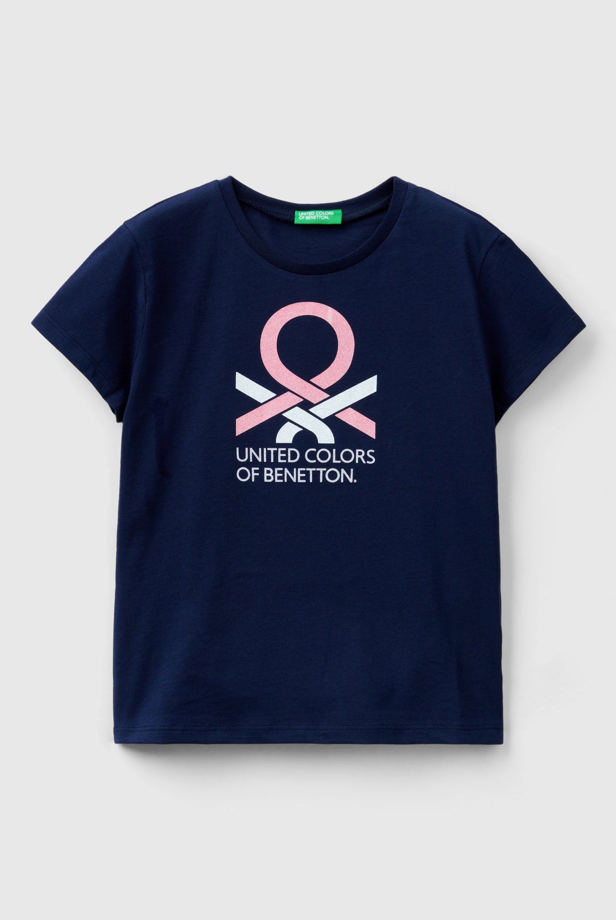 يونايتد كولورز اوف بينيتون تيشيرت قطن مزين بلوجو لامع أطفالي