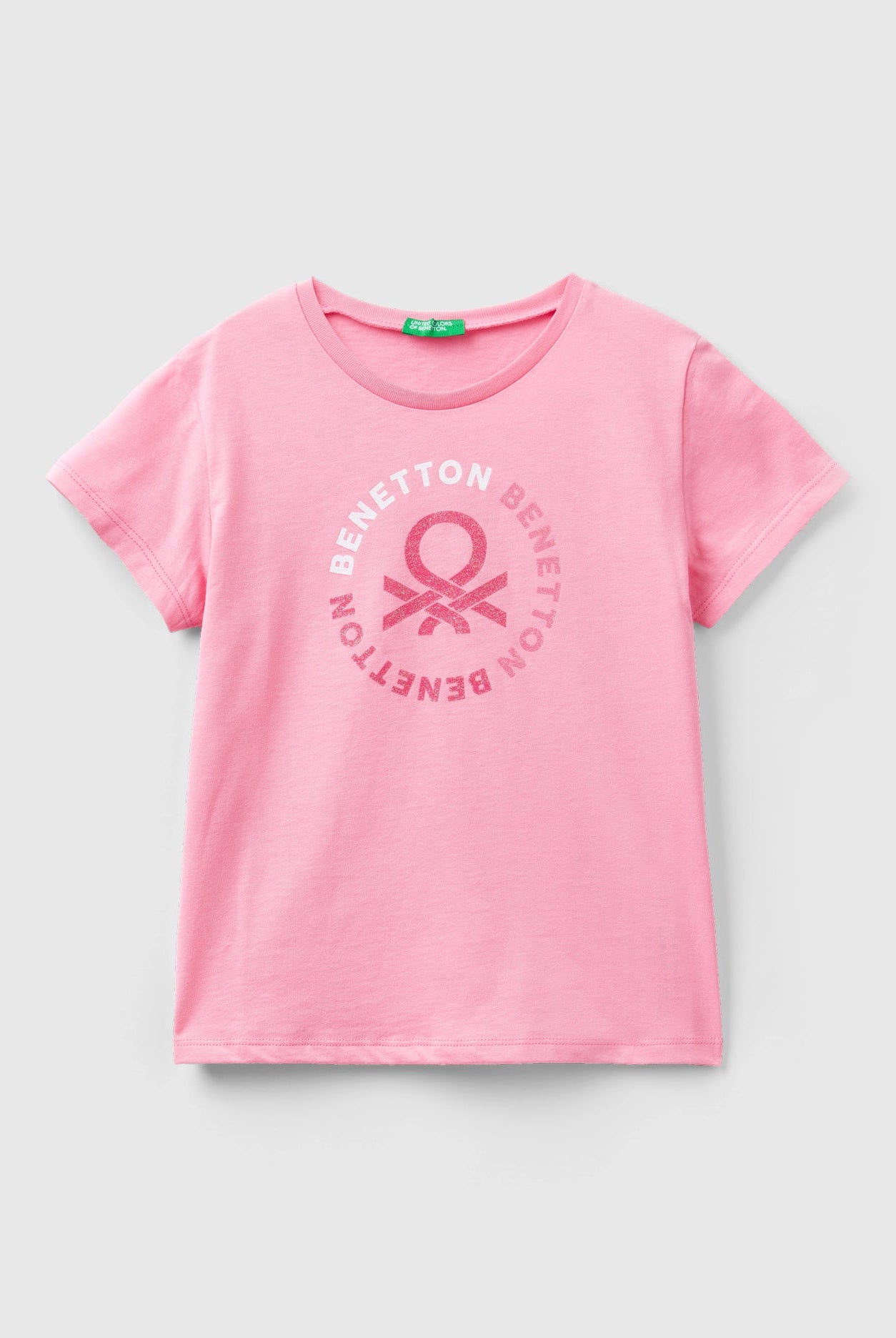 يونايتد كولورز اوف بينيتون تيشيرت قطن مزين بلوجو لامع أطفالي