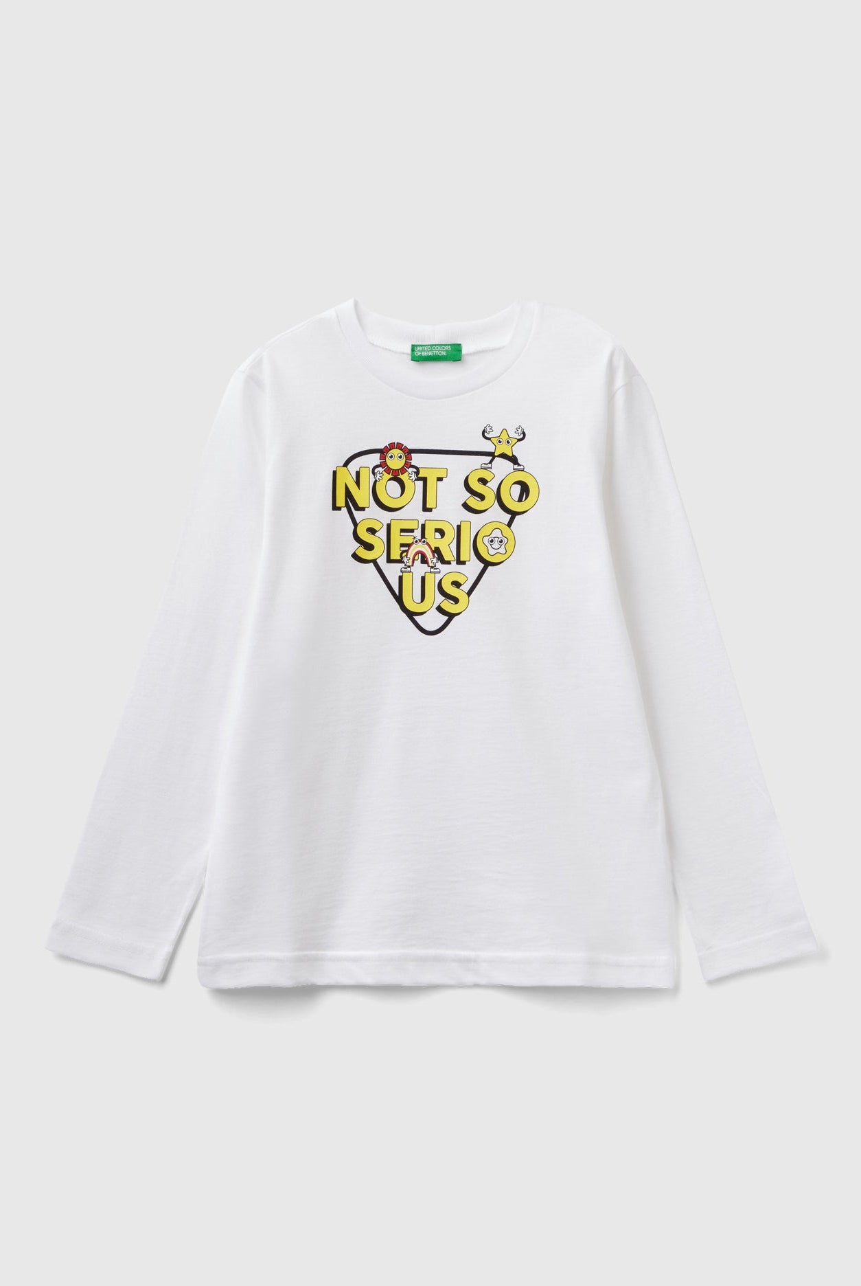 يونايتد كولورز اوف بينيتون تيشيرت اطفالي بأكمام طويلة من القطن العضوي
