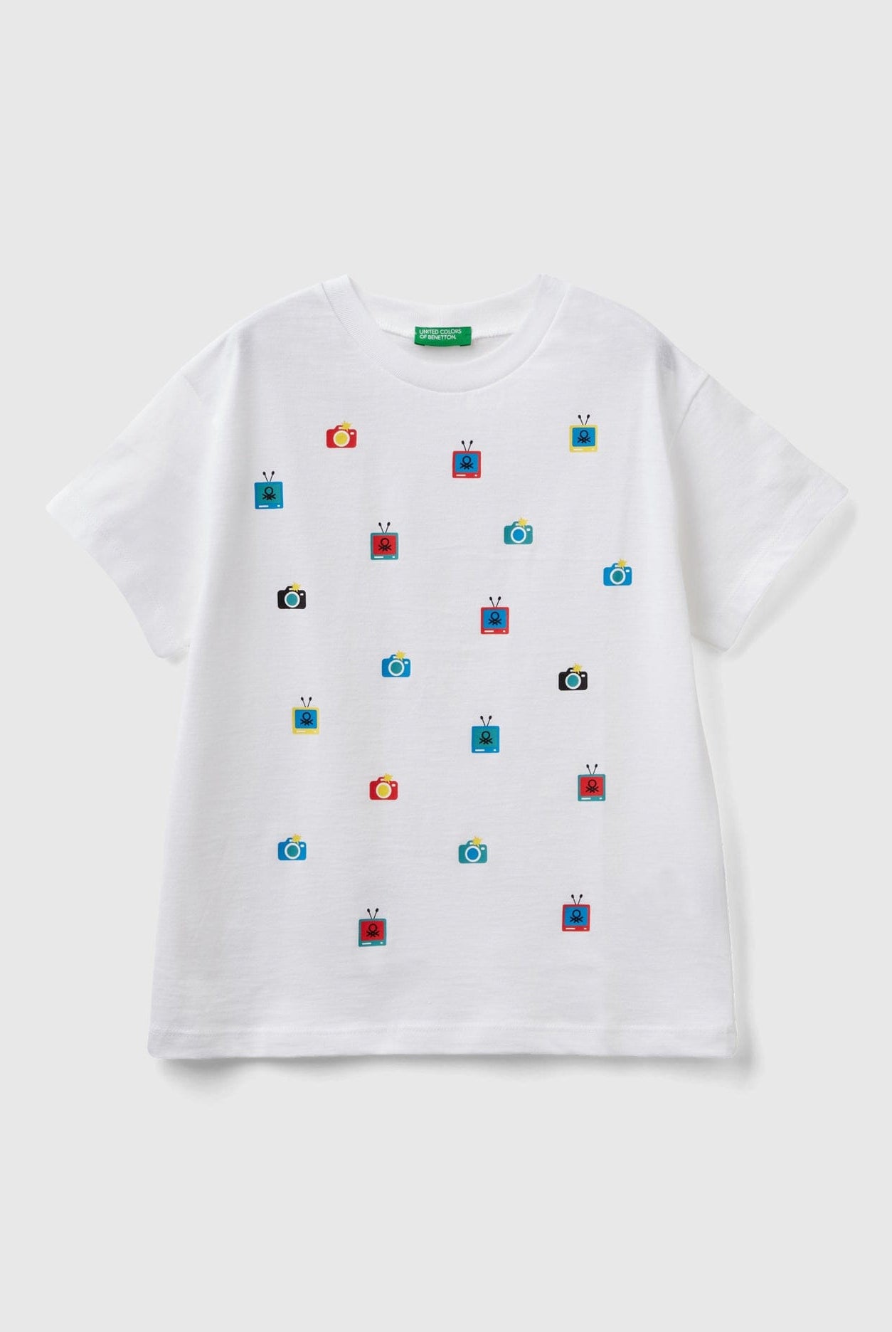 يونايتد كولورز اوف بينيتون تيشيرت قطن عضوي بأكمام قصيرة أطفالي
