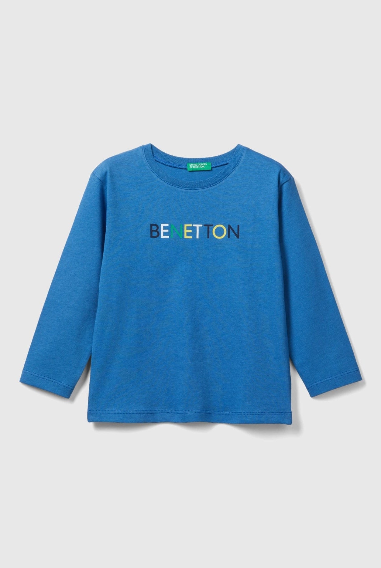 يونايتد كولورز اوف بينيتون تيشيرت اطفالي قطن عضوي بأكمام طويلة