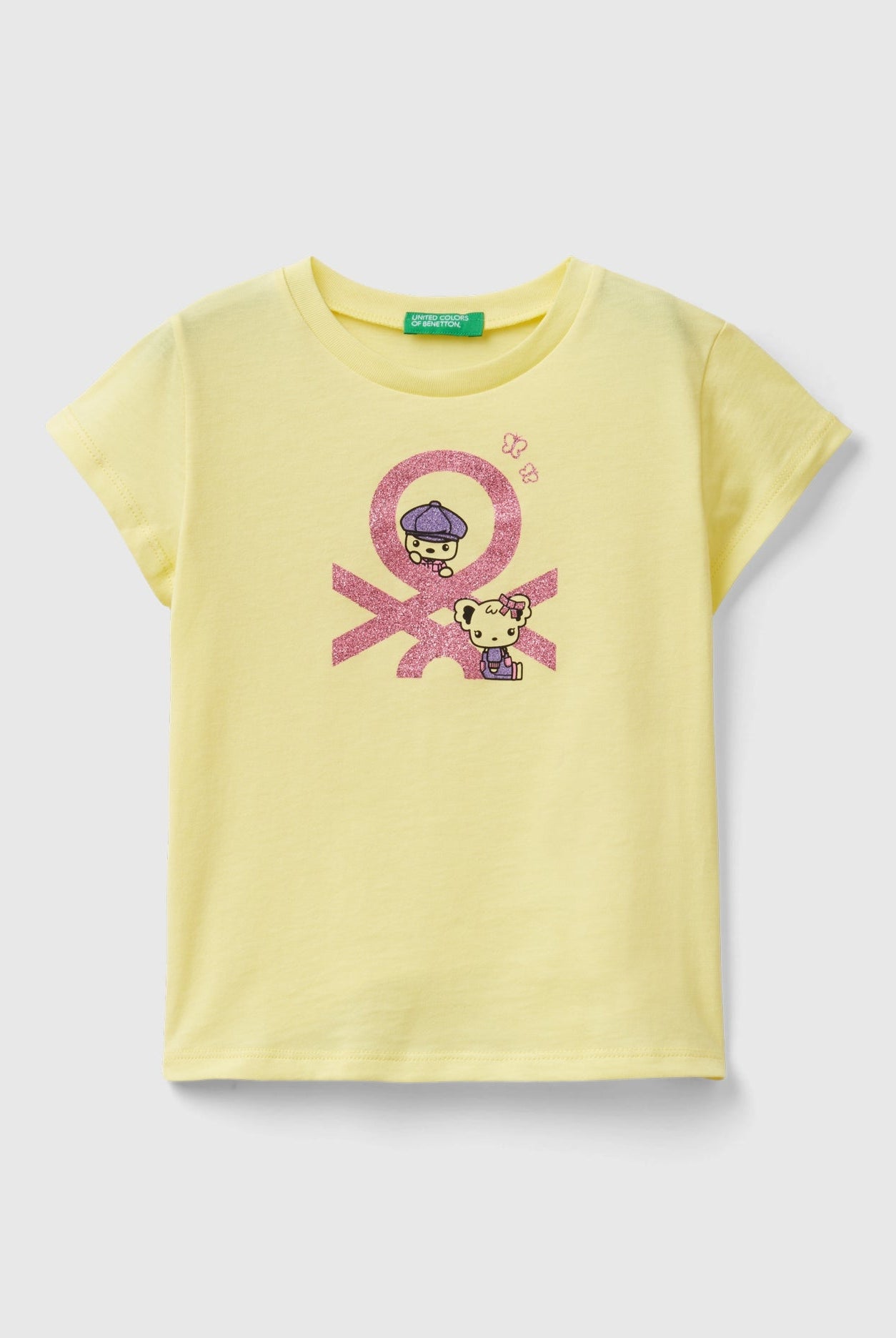 يونايتد كولورز اوف بينيتون تي شيرت بطباعة من القطن العضوي بناتي