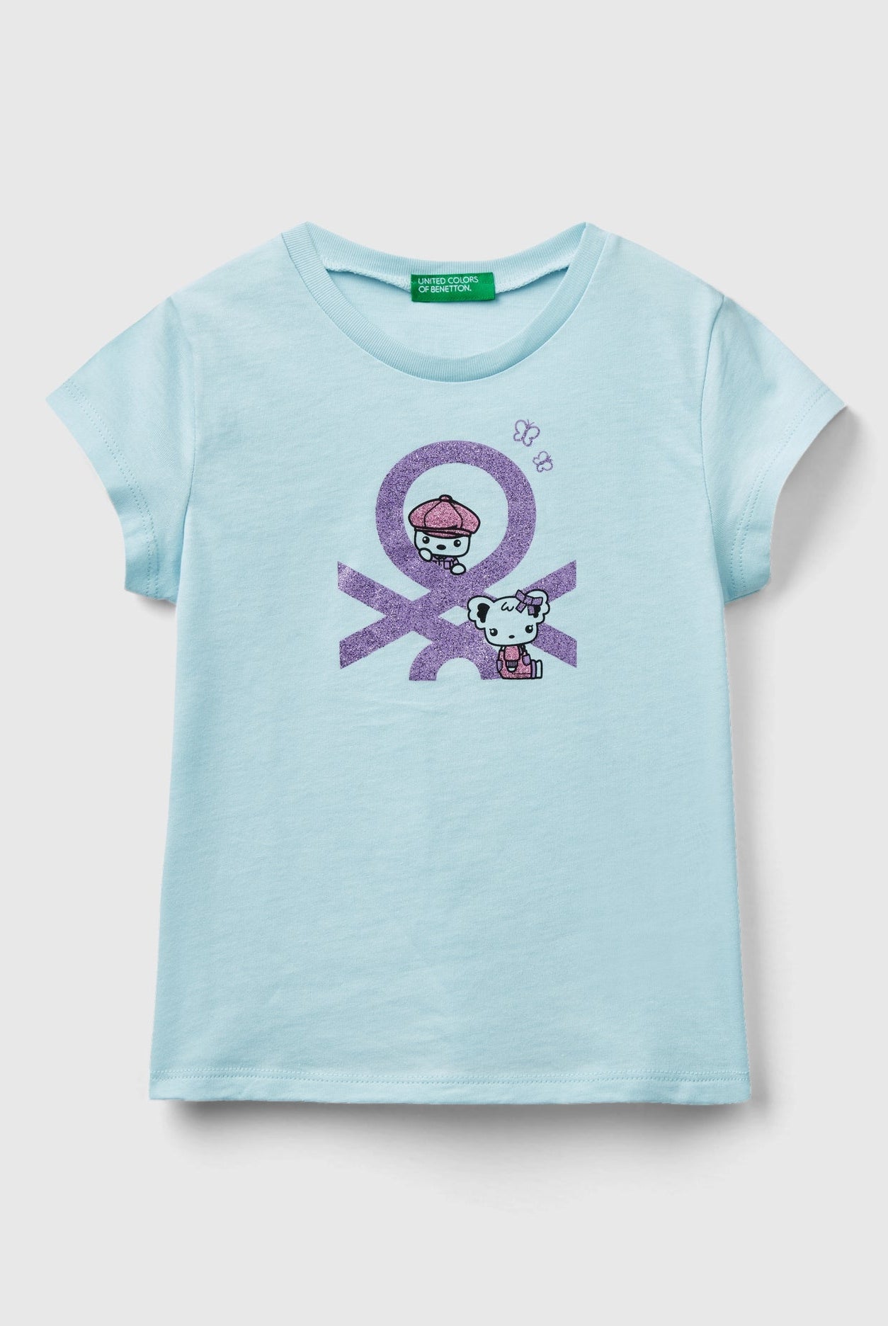 يونايتد كولورز اوف بينيتون تي شيرت بطباعة من القطن العضوي بناتي