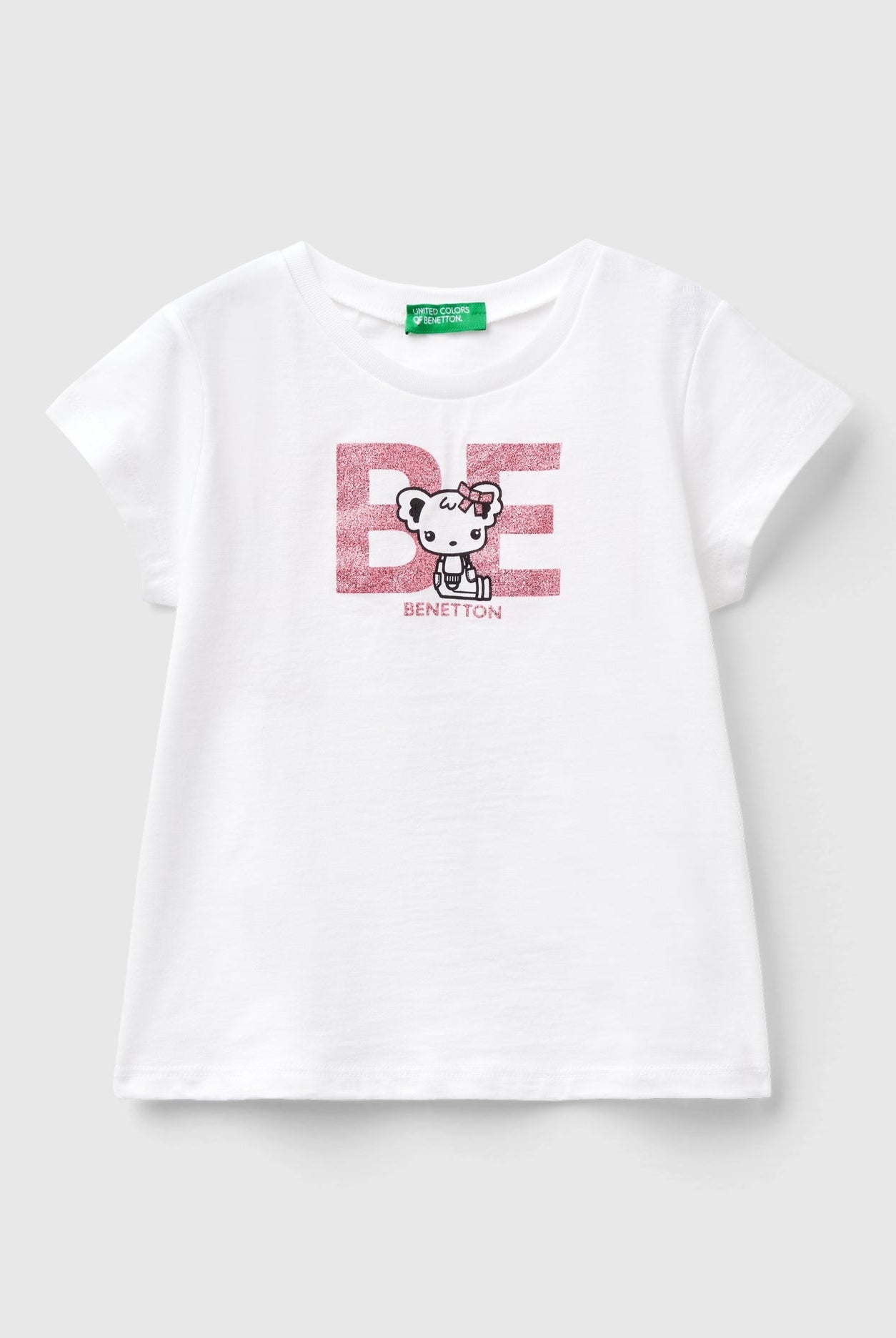 يونايتد كولورز اوف بينيتون تي شيرت بطباعة من القطن العضوي بناتي