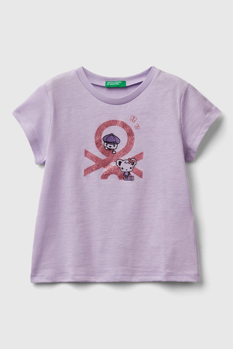 يونايتد كولورز اوف بينيتون تي شيرت بطباعة من القطن العضوي بناتي